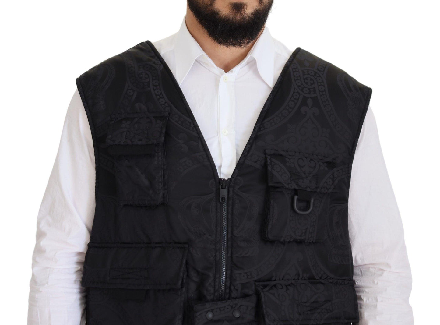 Dolce & Gabbana Elegant Sleeveless Vest Jacket in Black - Arichezz.store