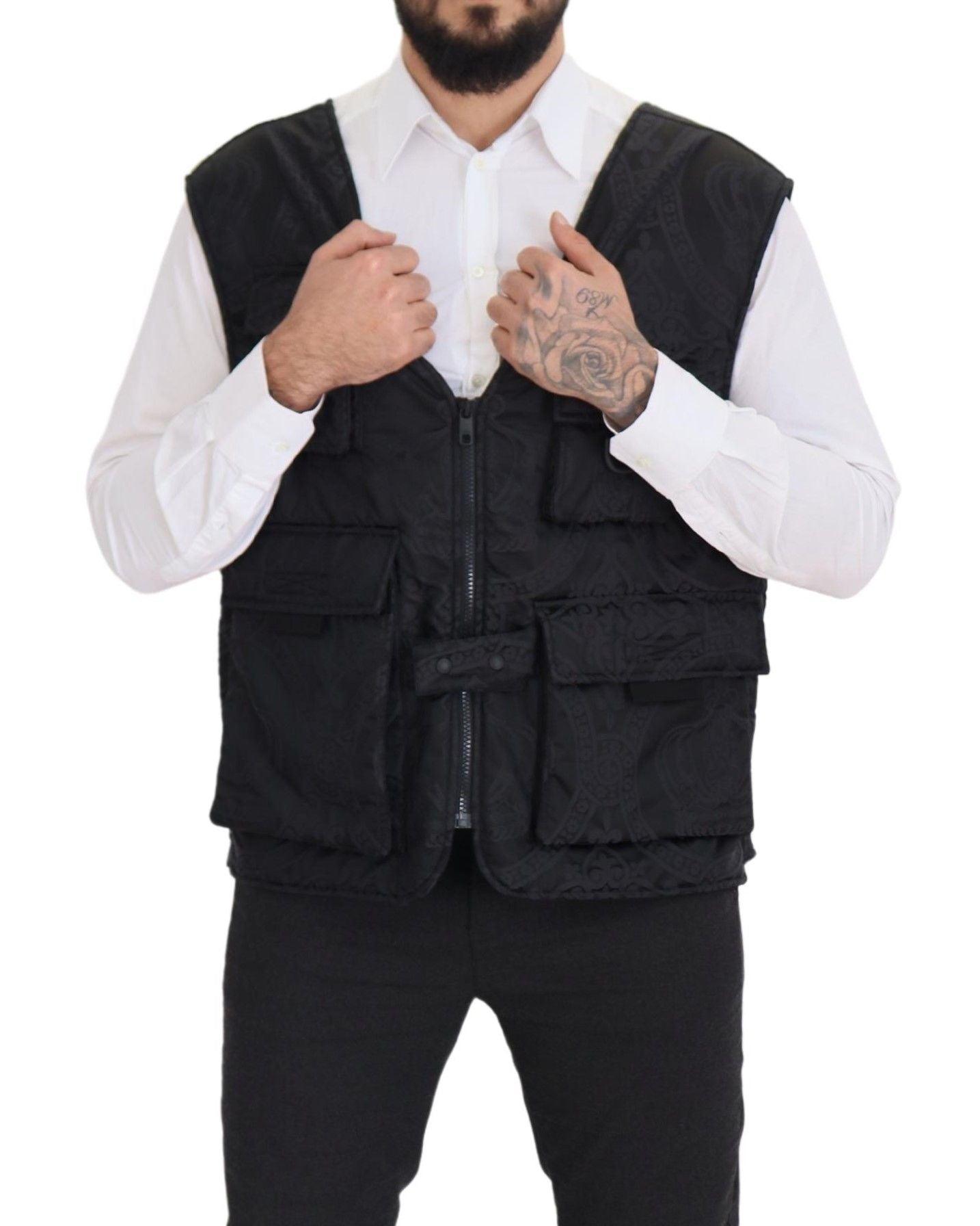 Dolce & Gabbana Elegant Sleeveless Vest Jacket in Black - Arichezz.store