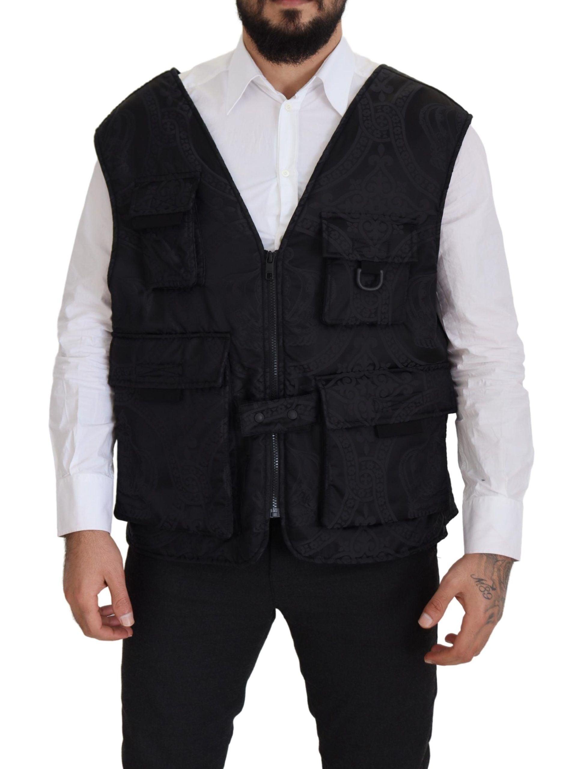 Dolce & Gabbana Elegant Sleeveless Vest Jacket in Black - Arichezz.store