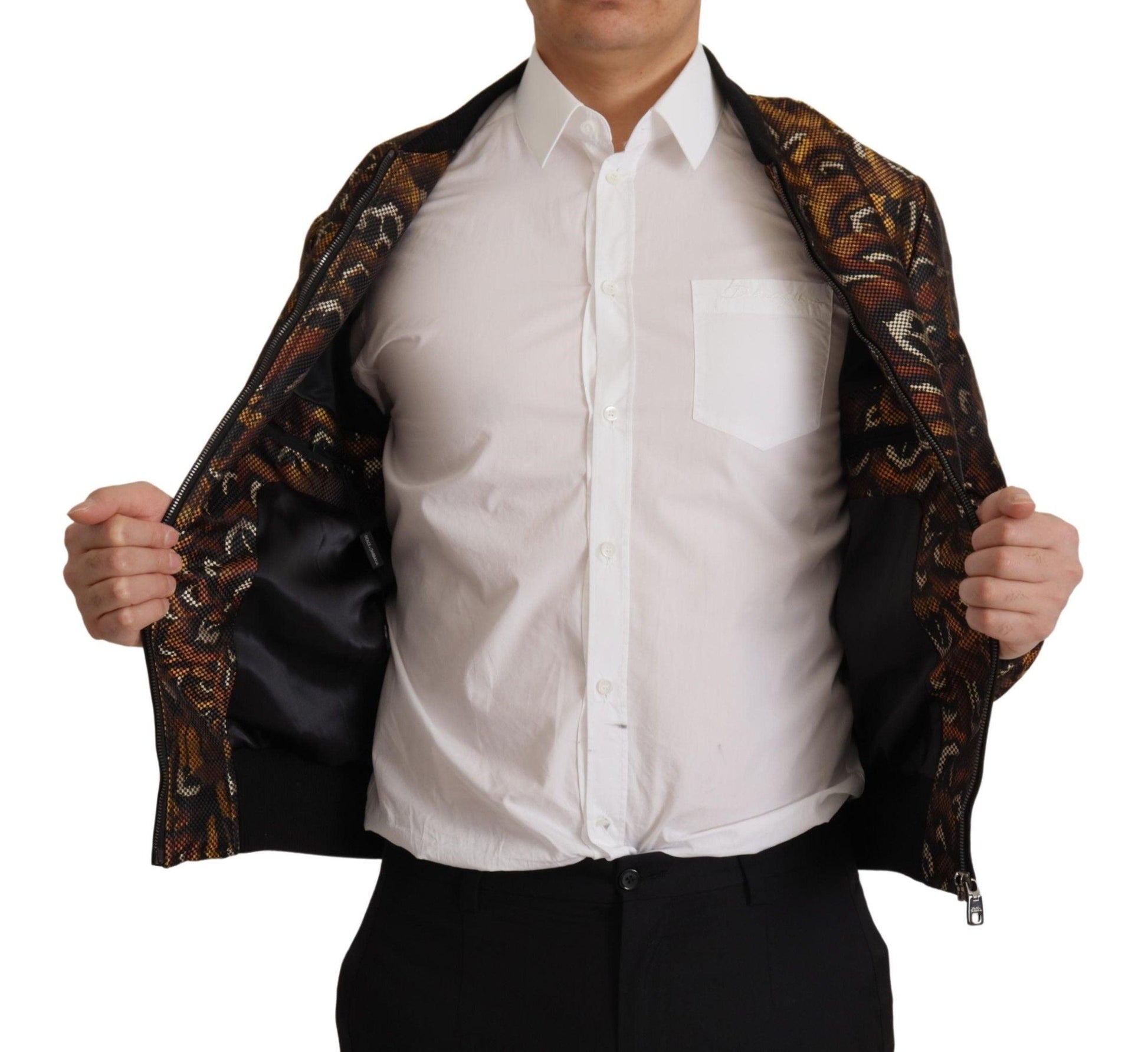 Dolce & Gabbana Elegant Brown Blouson Jacket - Arichezz.store