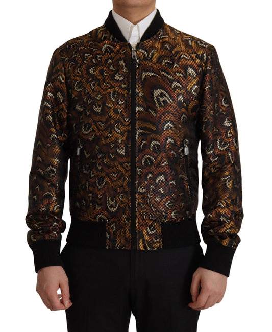 Dolce & Gabbana Elegant Brown Blouson Jacket - Arichezz.store