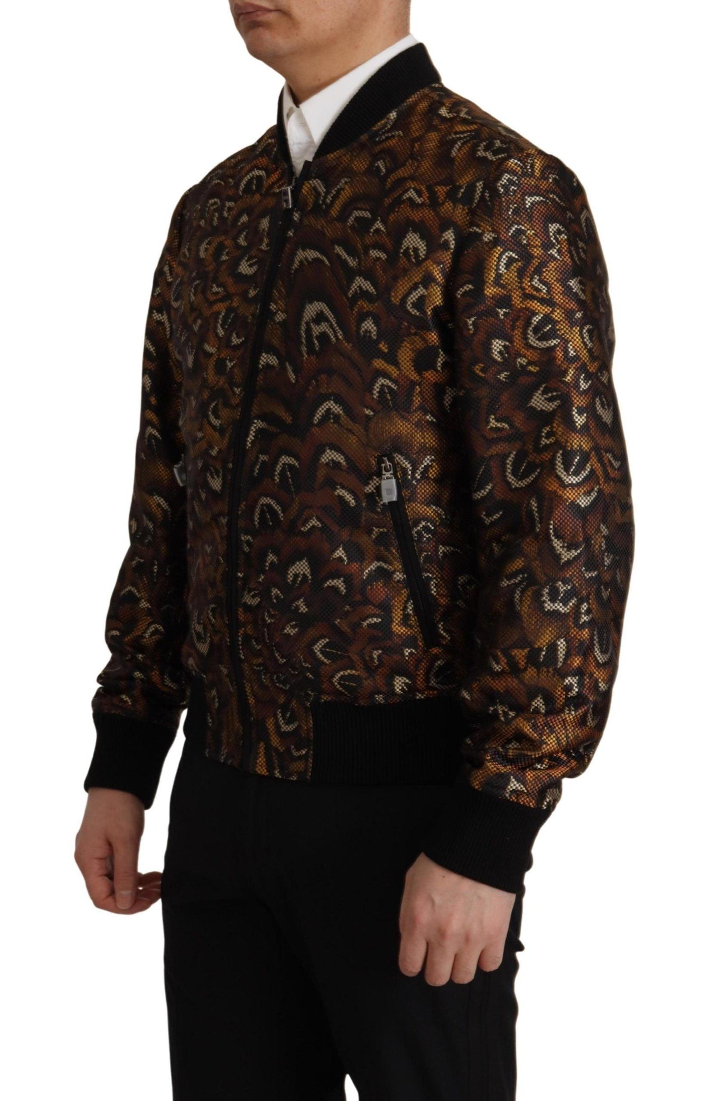 Dolce & Gabbana Elegant Brown Blouson Jacket - Arichezz.store