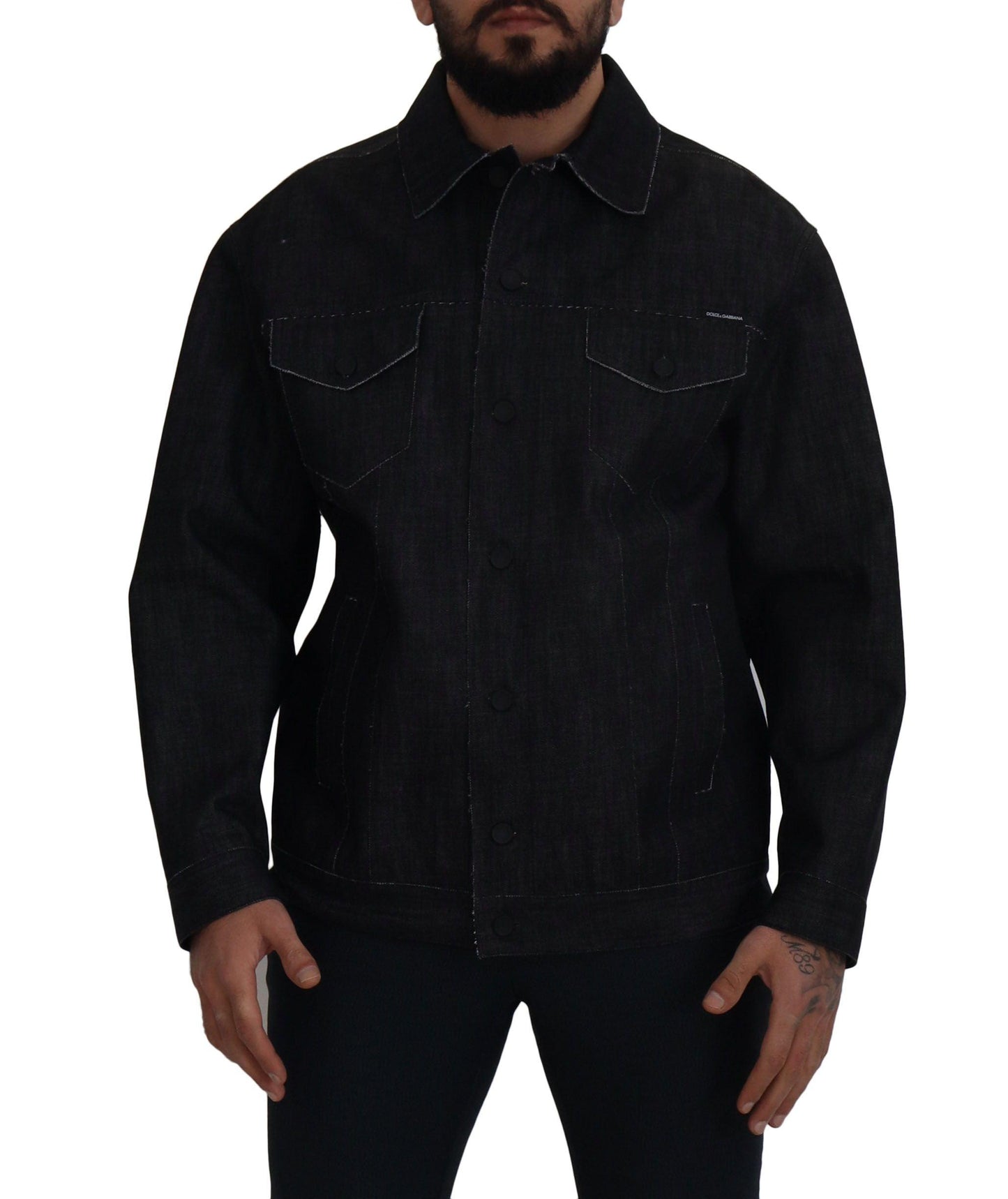 Dolce & Gabbana Elegant Black Denim Jacket - Arichezz.store