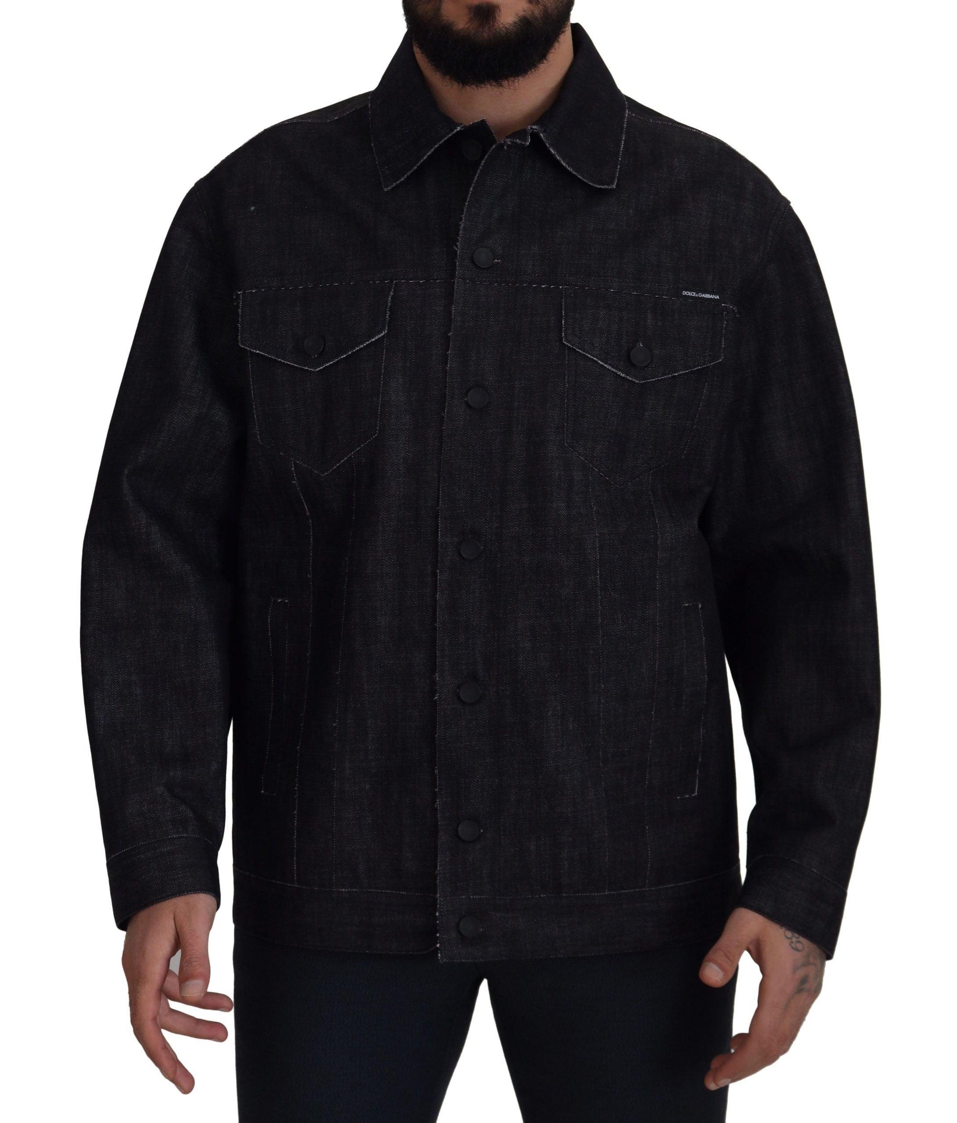 Dolce & Gabbana Elegant Black Denim Jacket - Arichezz.store