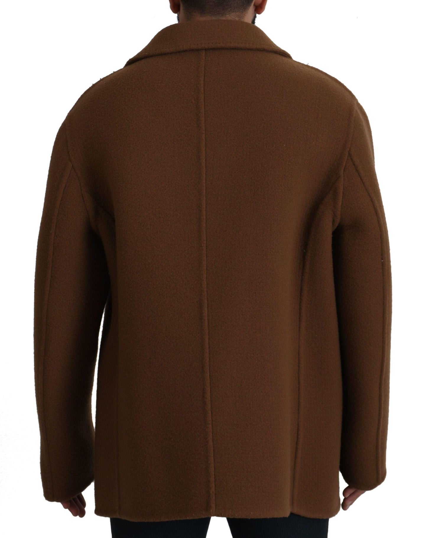 Dolce & Gabbana Elegant Double Breasted Brown Jacket - Arichezz.store