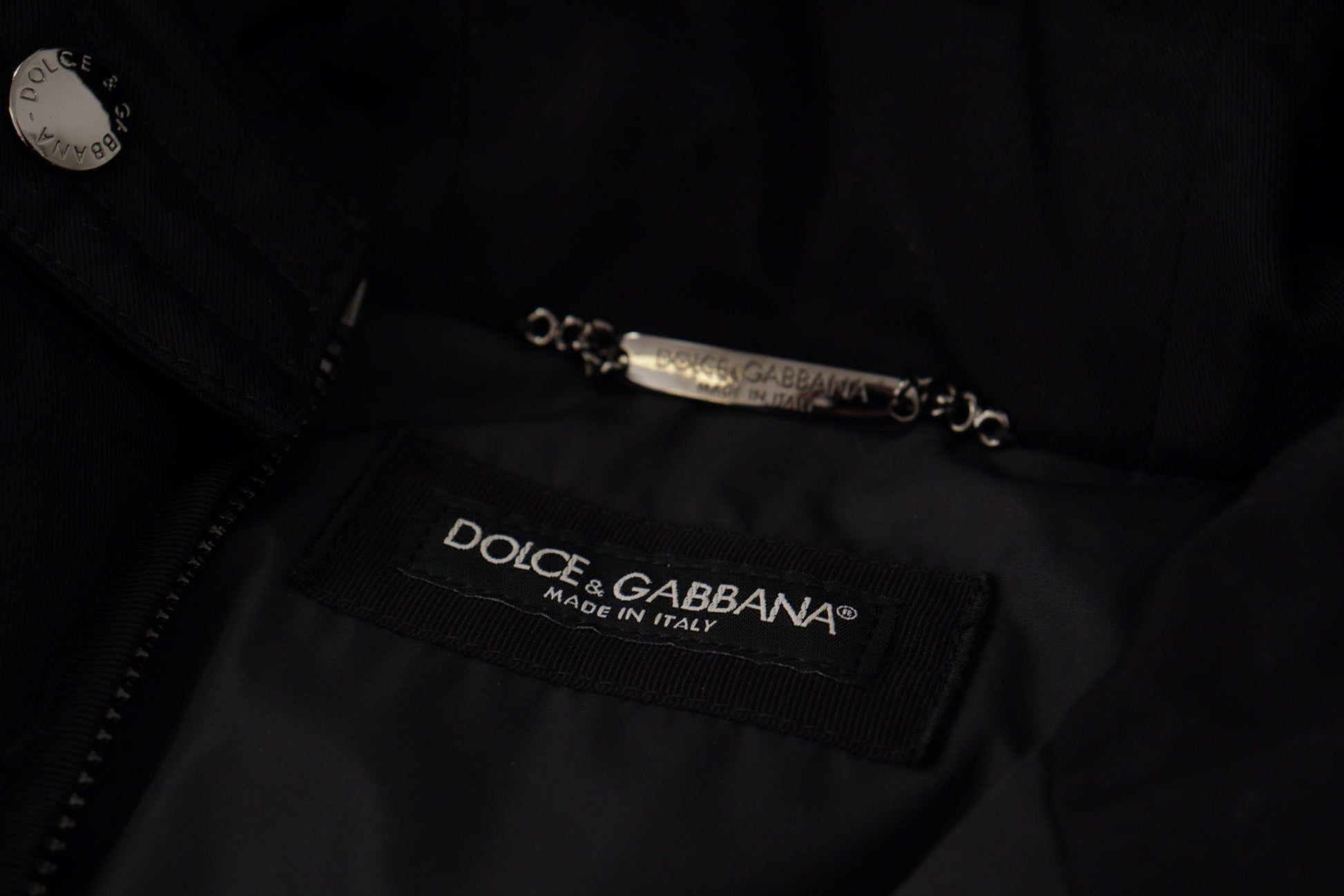 Dolce & Gabbana Elegant Black Hooded Parka Winter Jacket - Arichezz.store