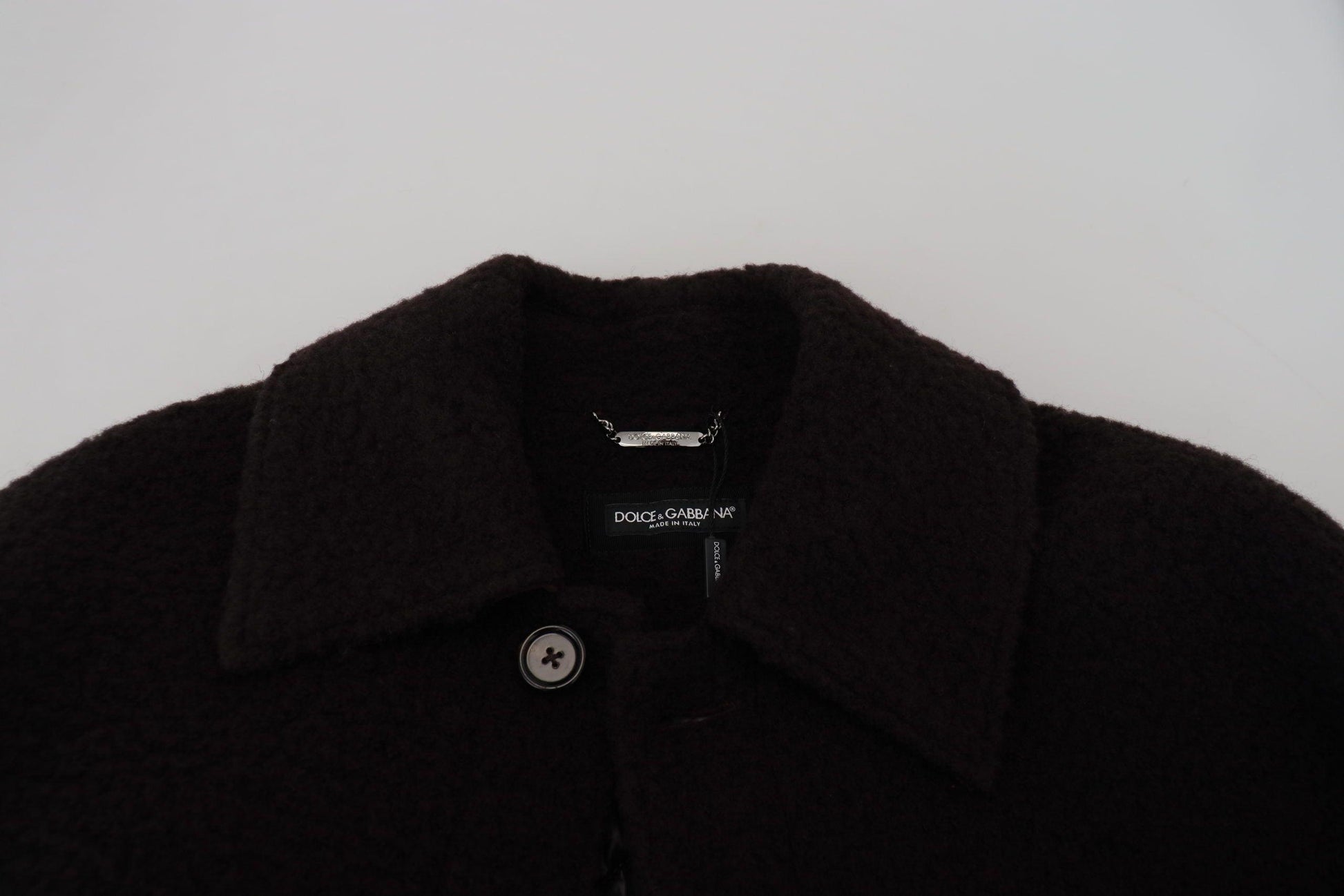 Dolce & Gabbana Elegant Black Alpaca Wool Blend Jacket - Arichezz.store