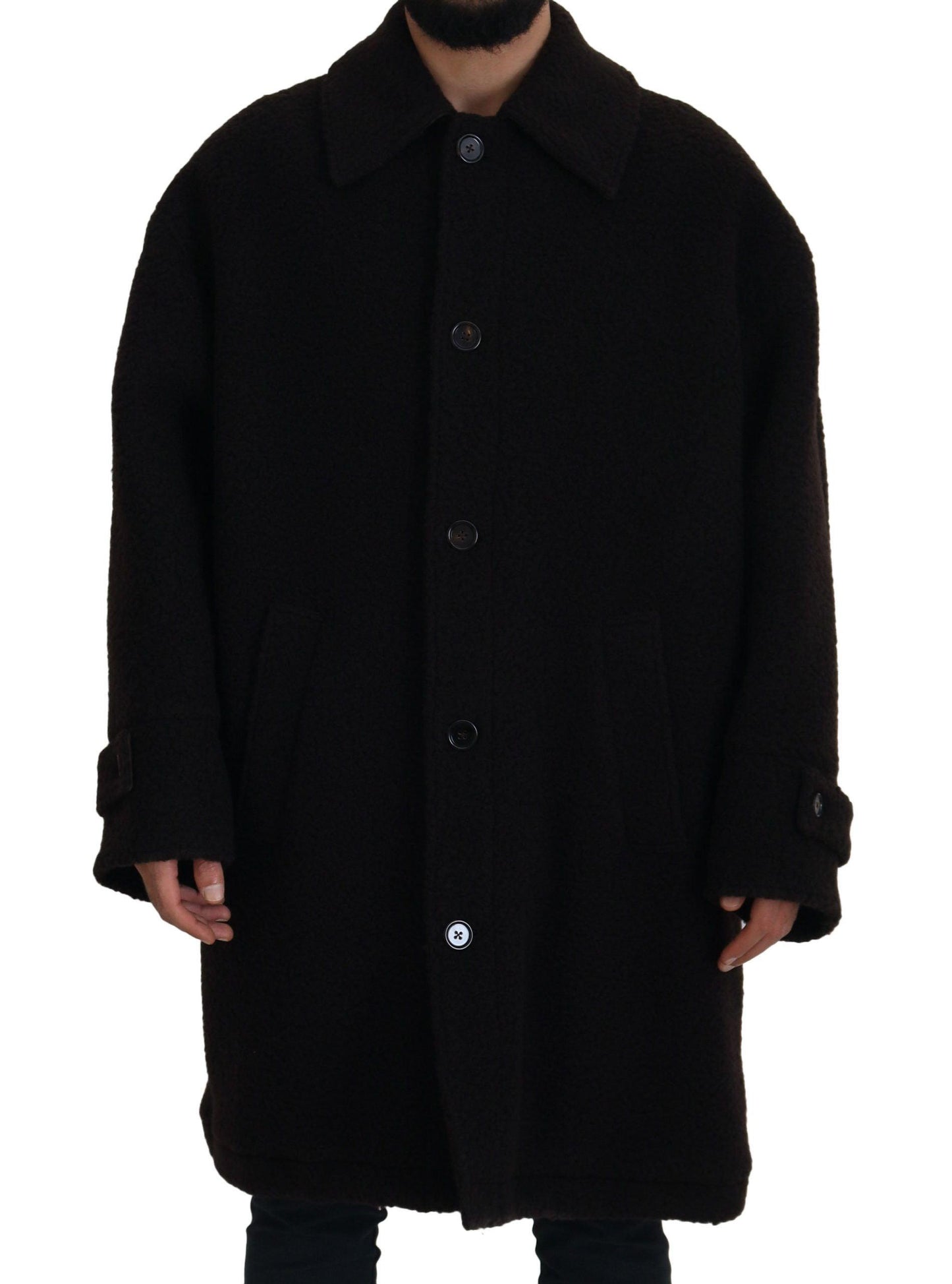 Dolce & Gabbana Elegant Black Alpaca Wool Blend Jacket - Arichezz.store