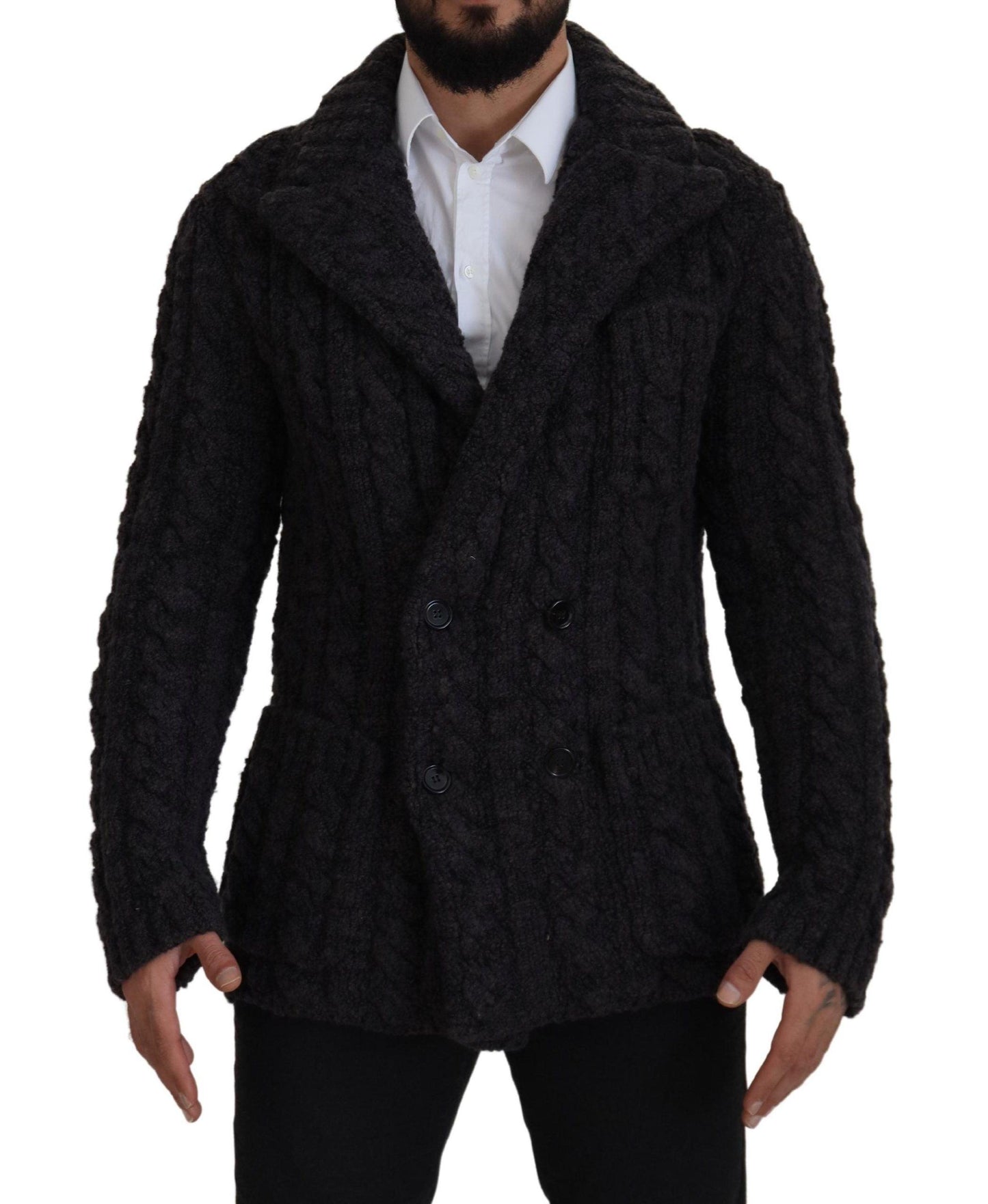 Dolce & Gabbana Elegant Double-Breasted Wool-Cashmere Coat - Arichezz.store