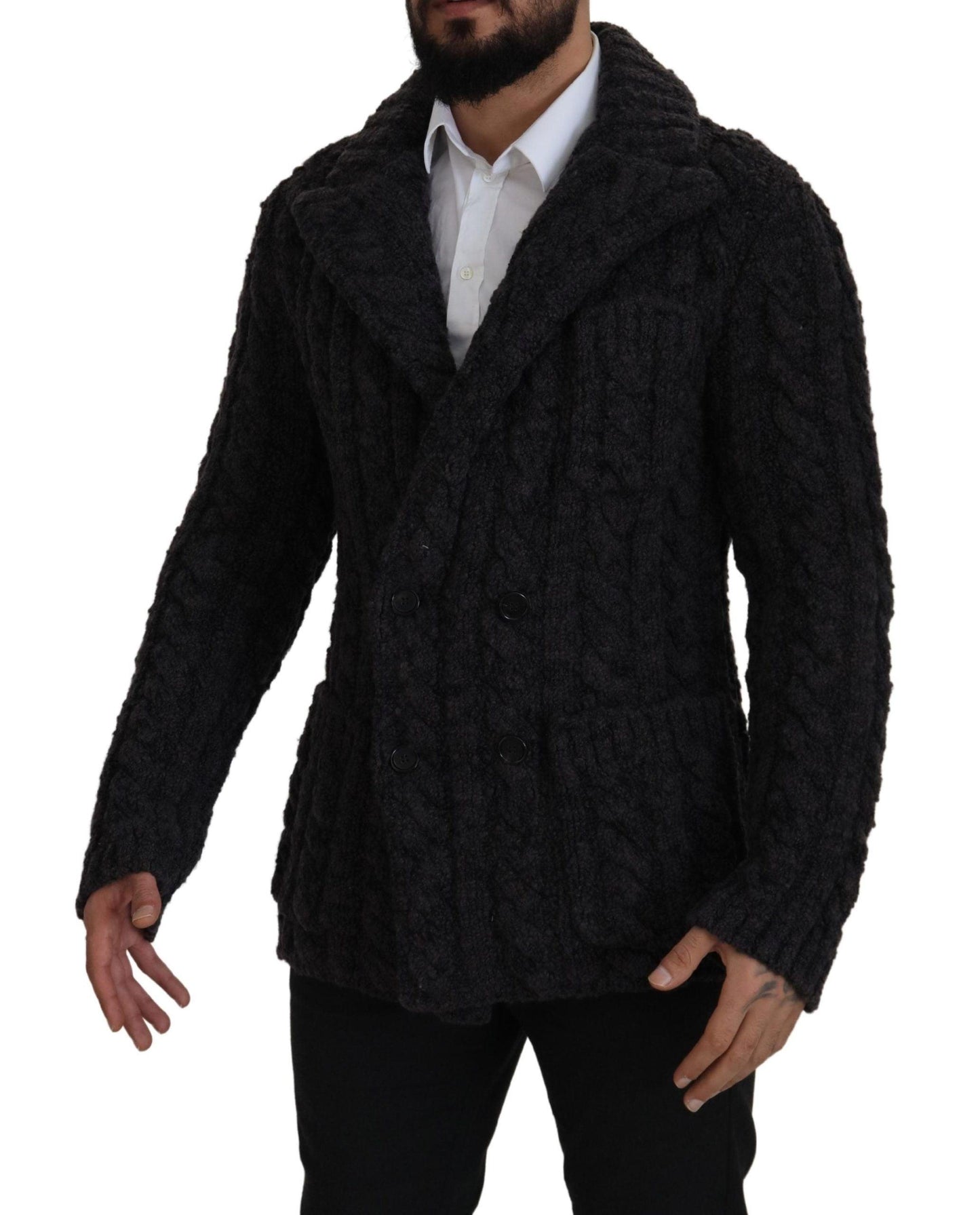 Dolce & Gabbana Elegant Double-Breasted Wool-Cashmere Coat - Arichezz.store