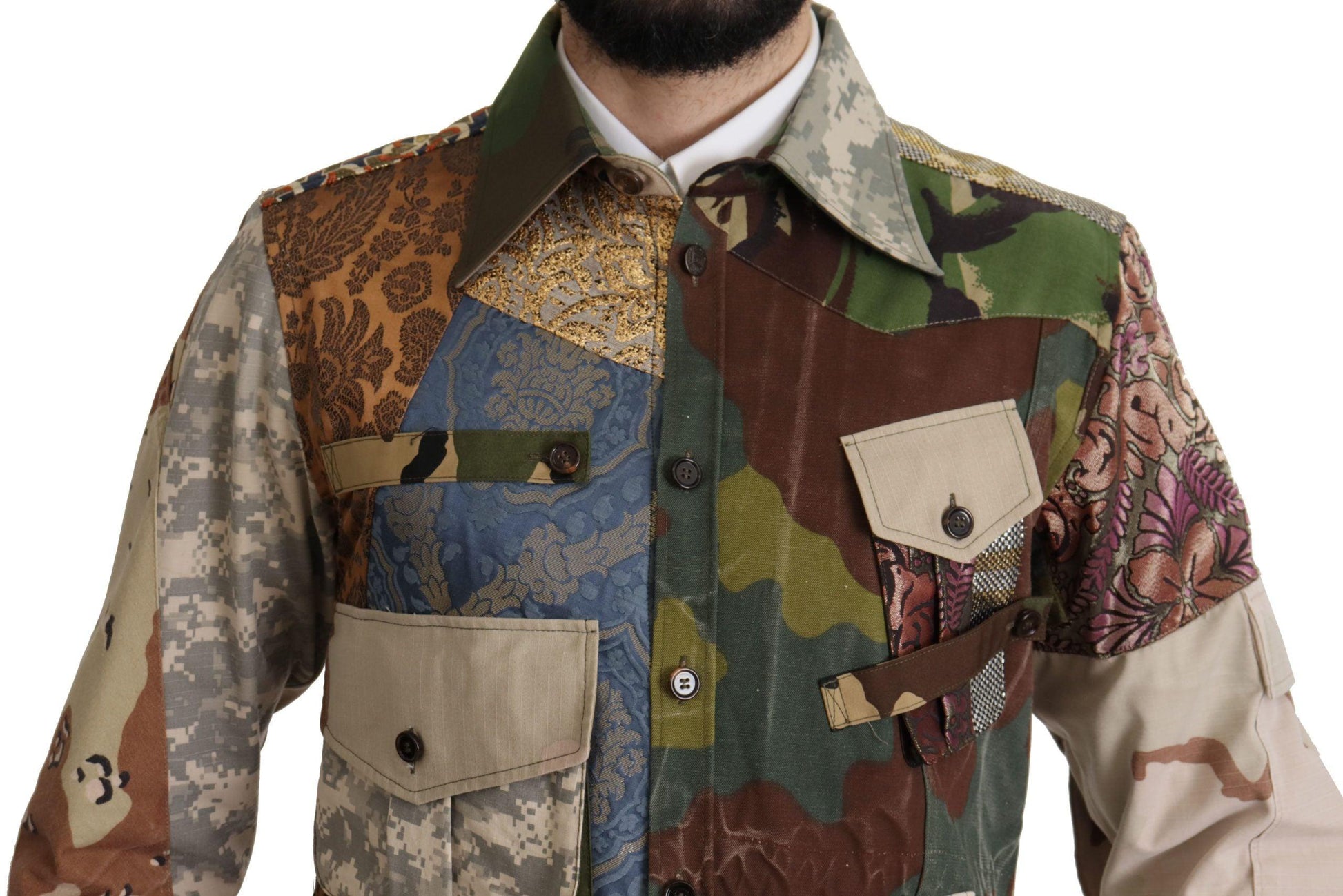 Dolce & Gabbana Patchwork Camouflage Casual Shirt - Arichezz.store