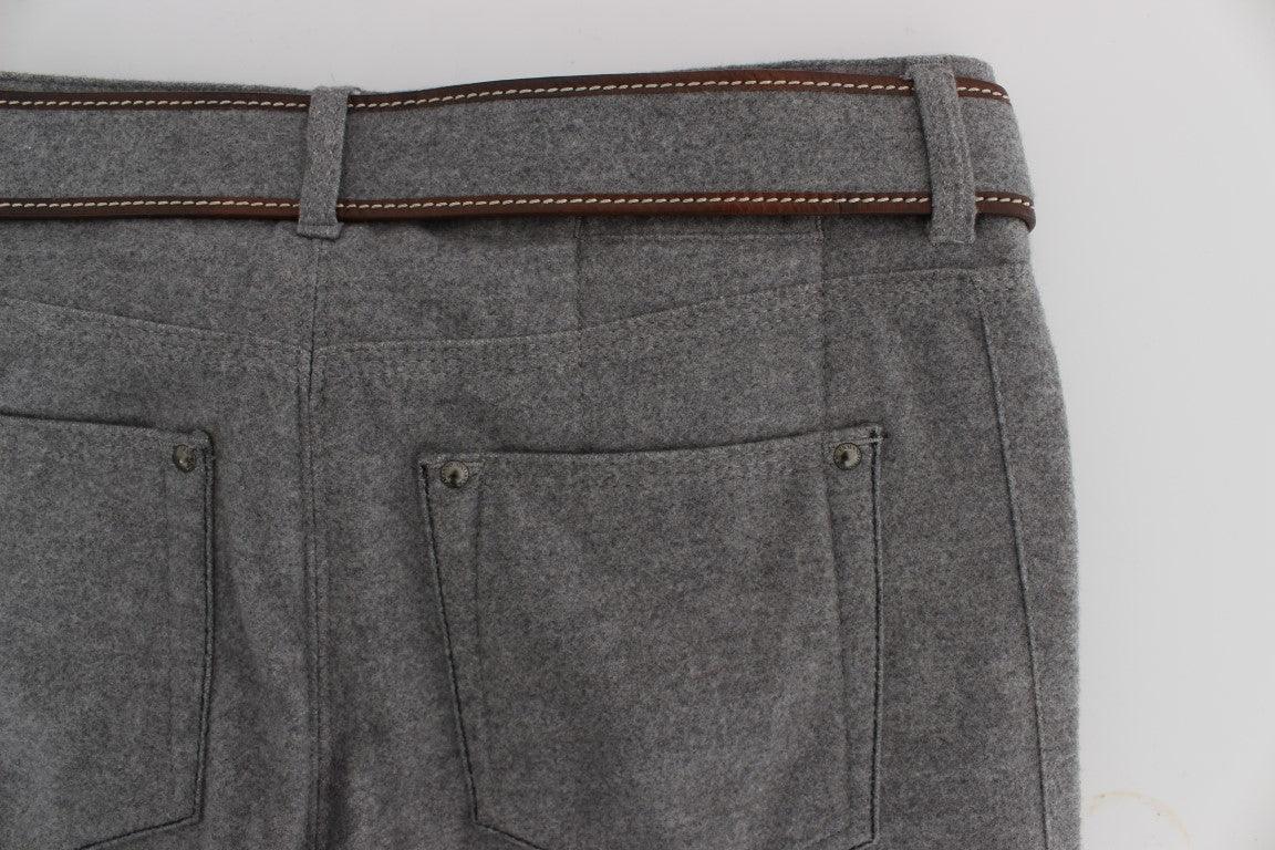 Ermanno Scervino Chic Gray Casual Cotton Pants