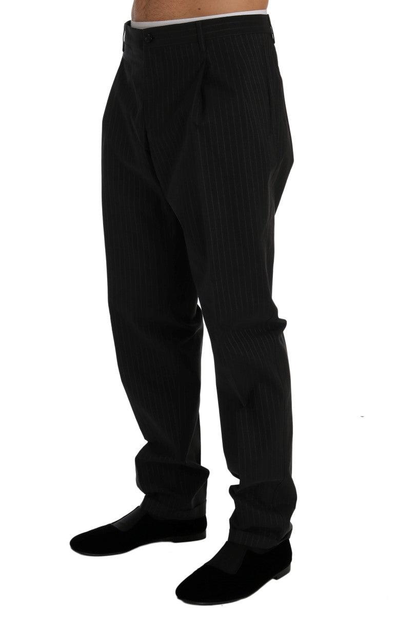 Dolce & Gabbana Elegant Striped Straight Fit Dress Trousers - Arichezz.store