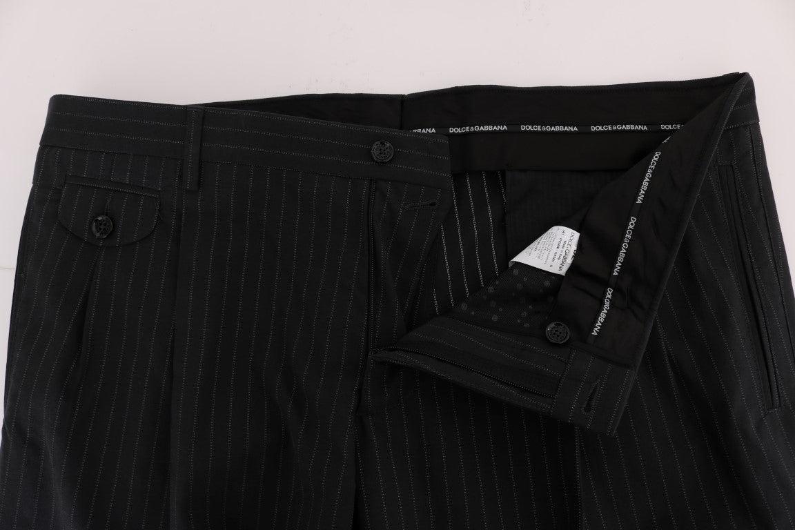 Dolce & Gabbana Elegant Striped Straight Fit Dress Trousers - Arichezz.store