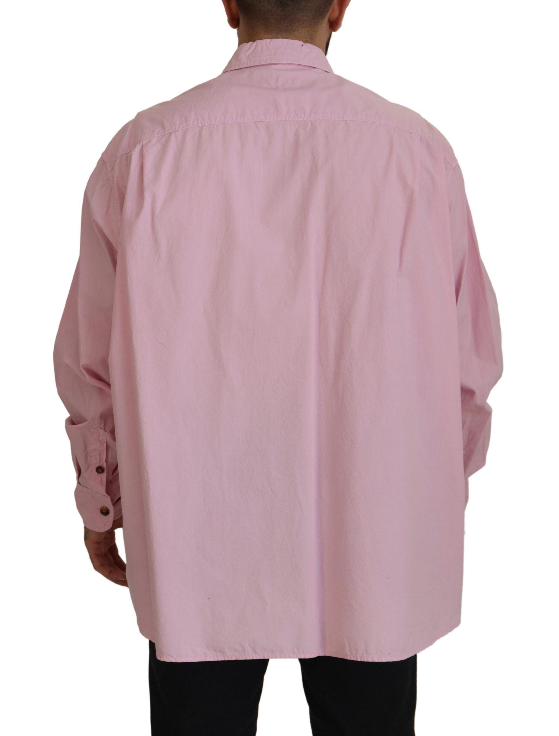 Dolce & Gabbana Elegant Pink Casual Cotton Shirt - Arichezz.store