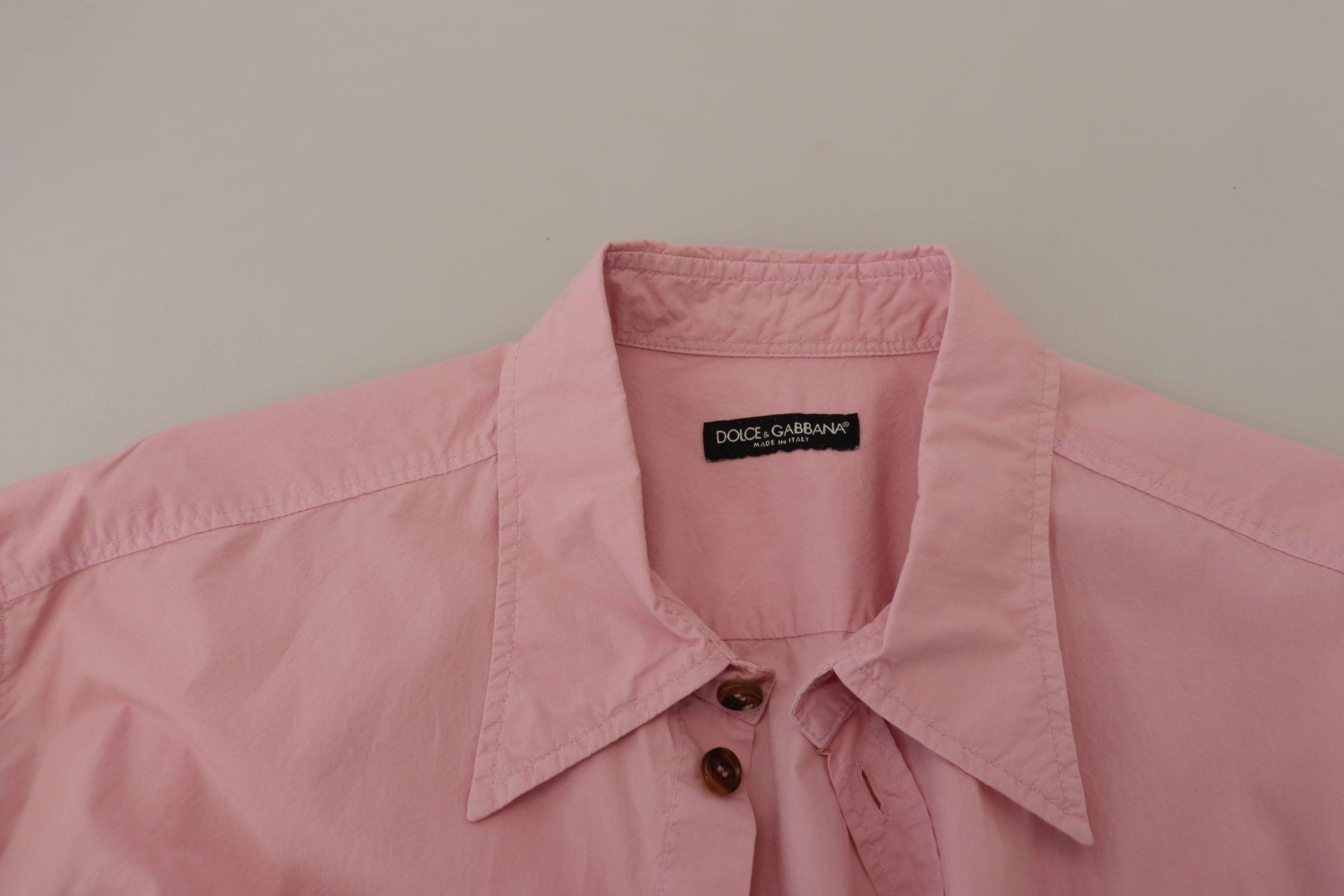 Dolce & Gabbana Elegant Pink Casual Cotton Shirt - Arichezz.store