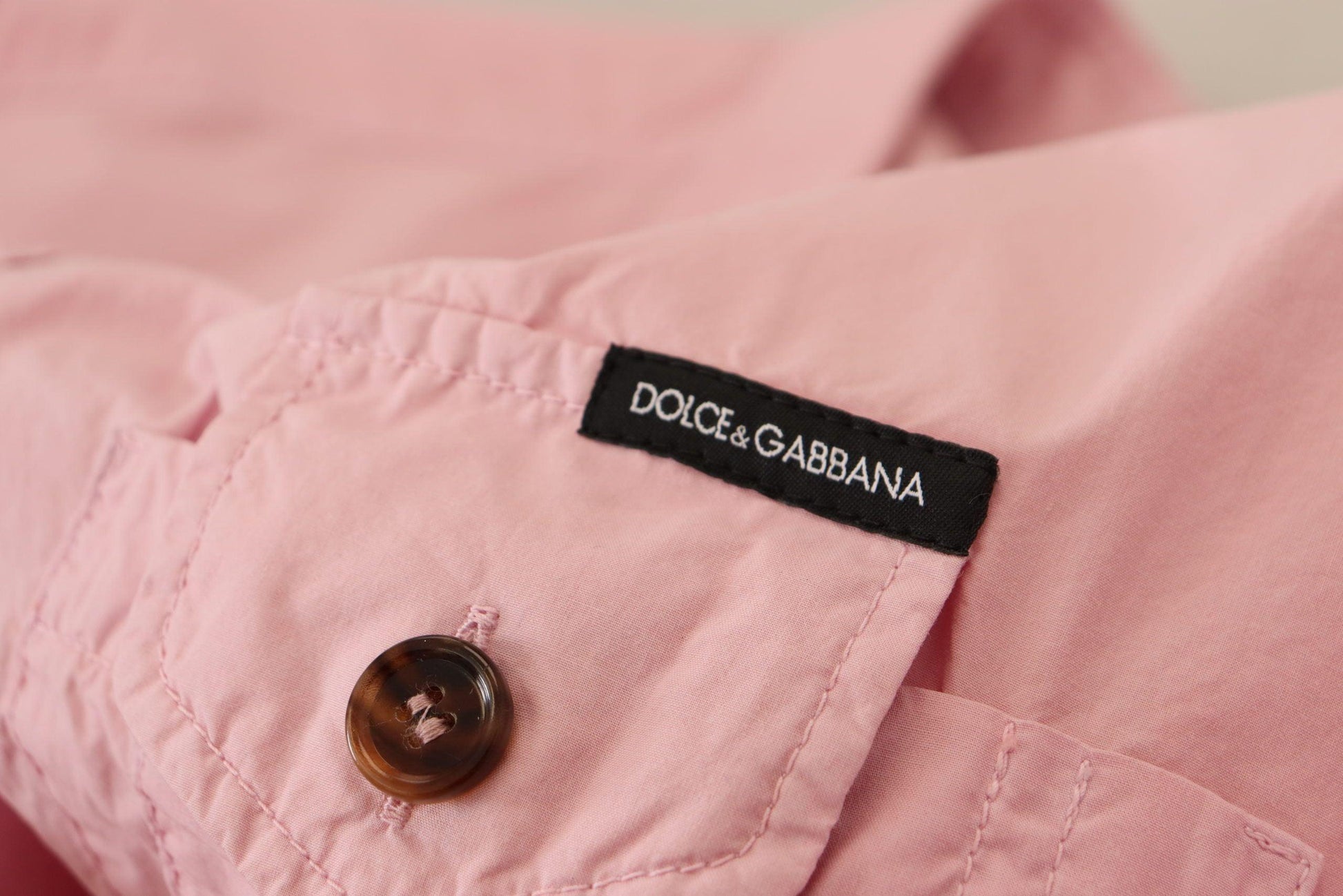 Dolce & Gabbana Elegant Pink Casual Cotton Shirt - Arichezz.store