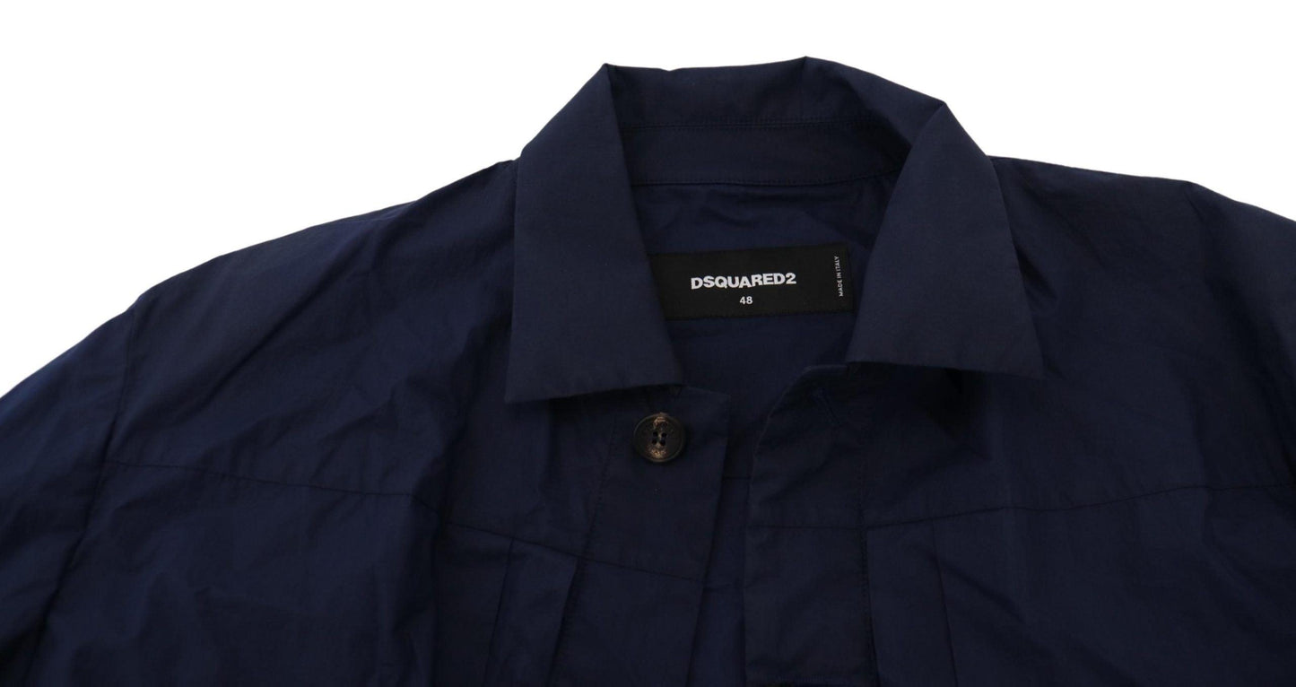 Dsquared² Svelte Dark Blue Cotton Shirt - Arichezz.store