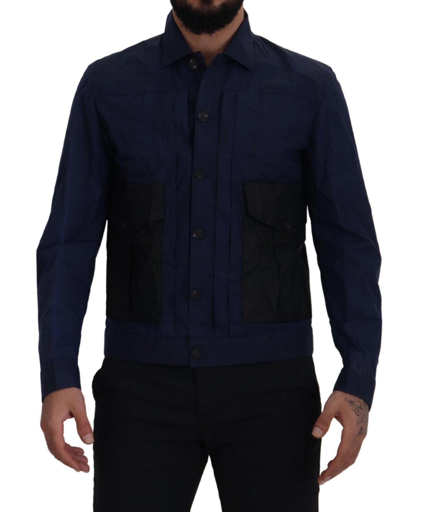 Dsquared² Svelte Dark Blue Cotton Shirt - Arichezz.store