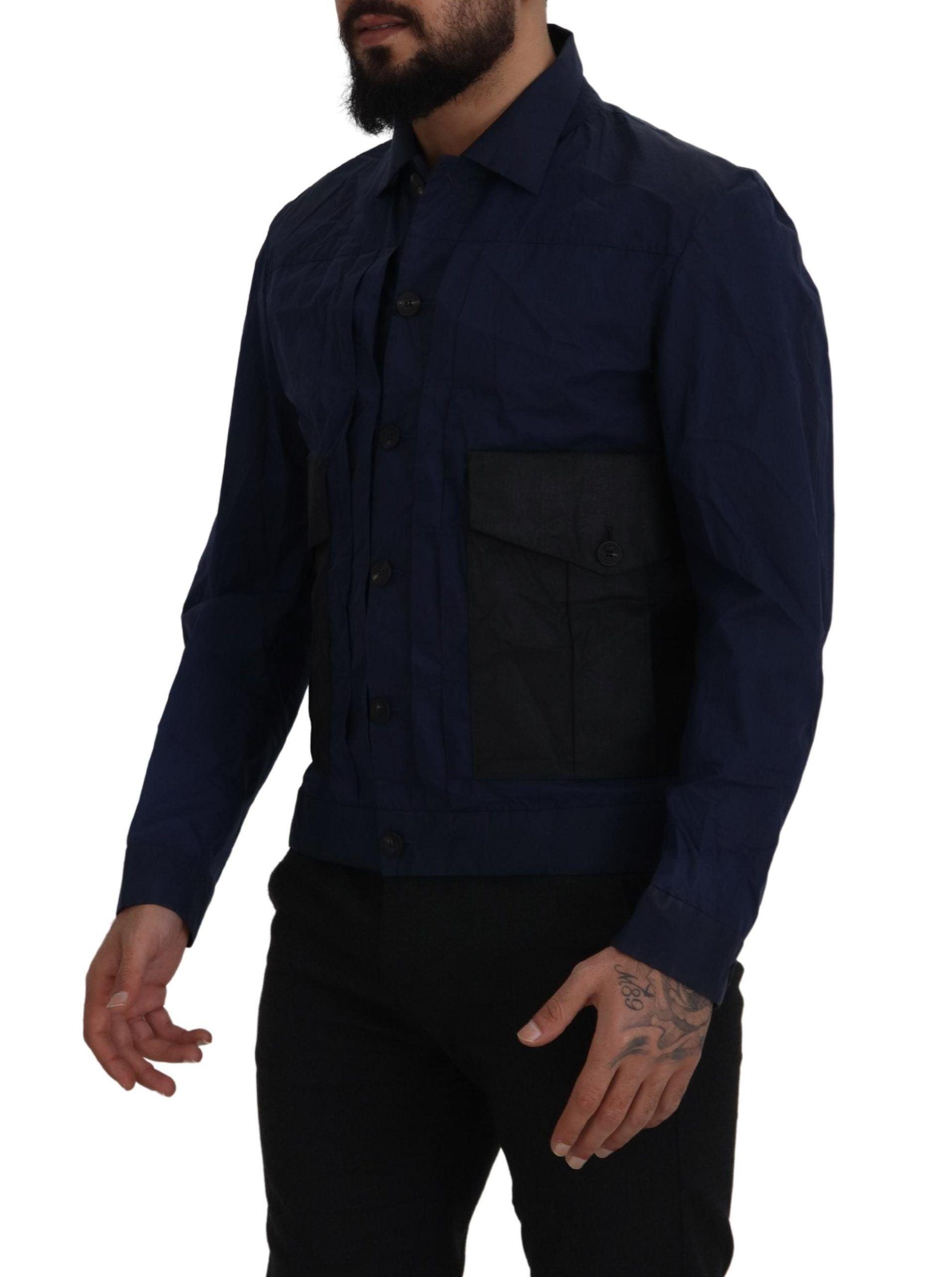 Dsquared² Svelte Dark Blue Cotton Shirt - Arichezz.store