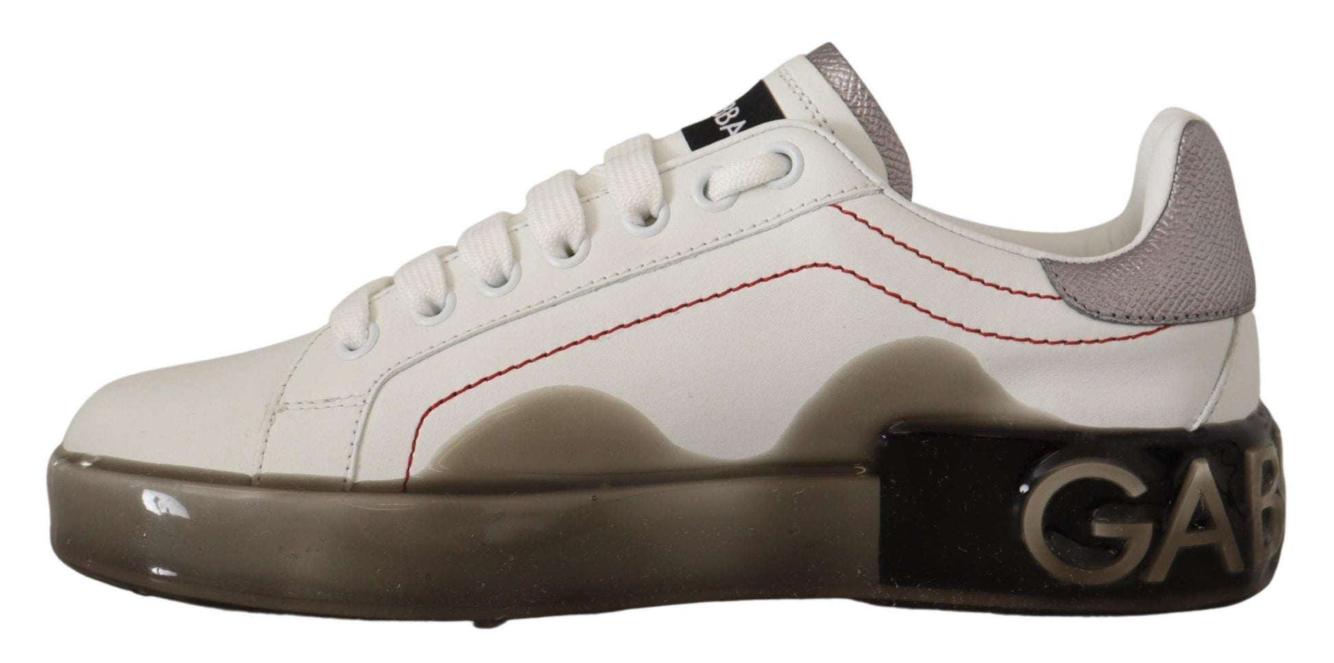 Dolce & Gabbana Elegant White Leather Sneakers - Arichezz.store