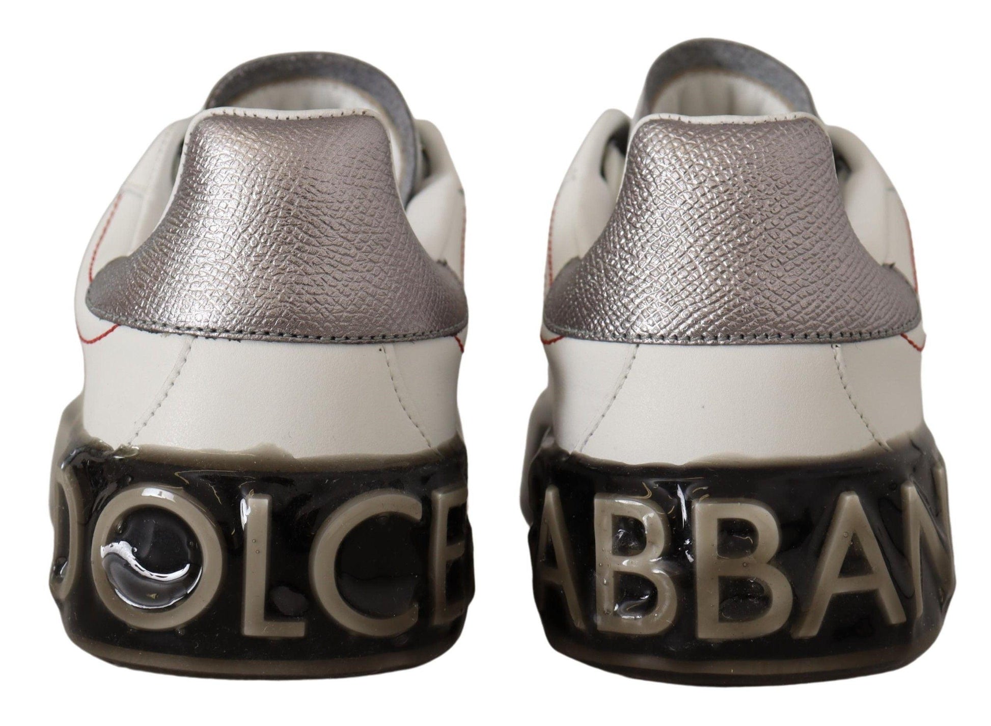 Dolce & Gabbana Elegant White Leather Sneakers - Arichezz.store