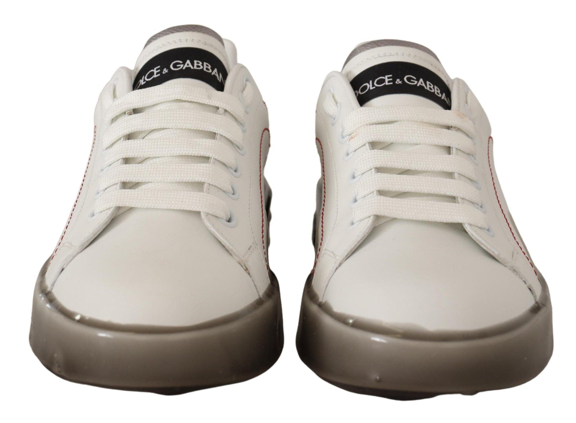 Dolce & Gabbana Elegant White Leather Sneakers - Arichezz.store