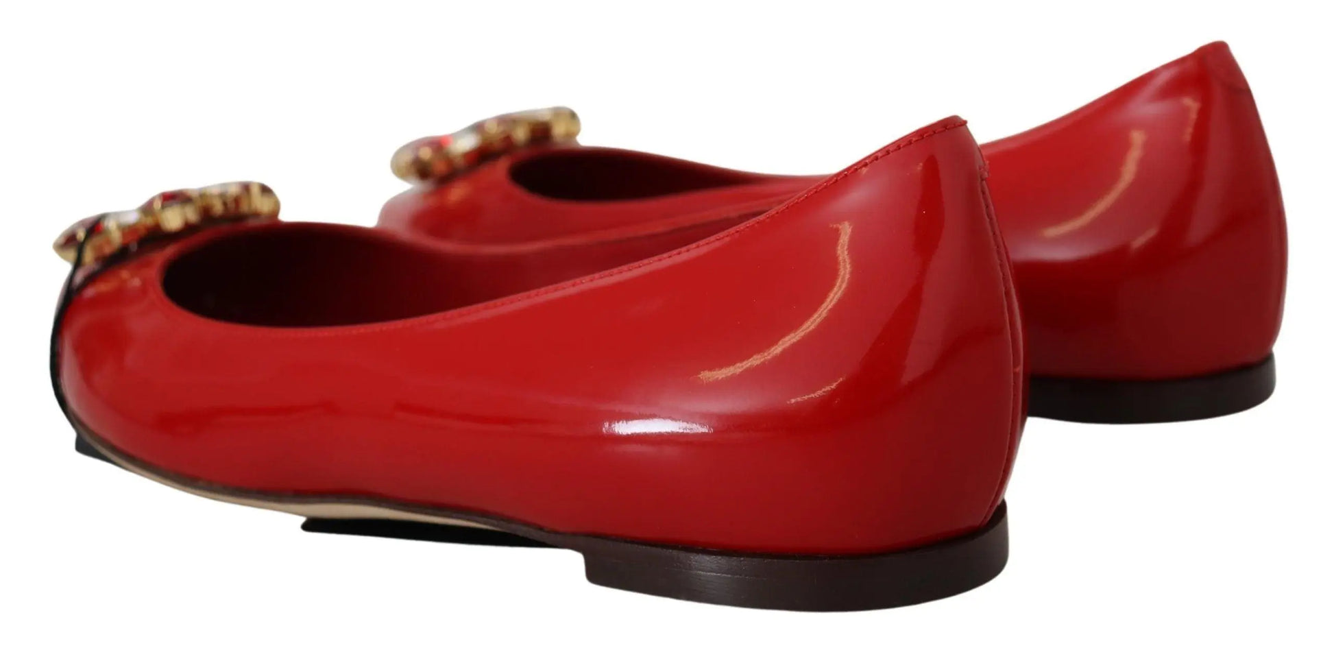 Dolce & Gabbana Red Suede Crystal Loafers - Exquisite Elegance - Arichezz.store