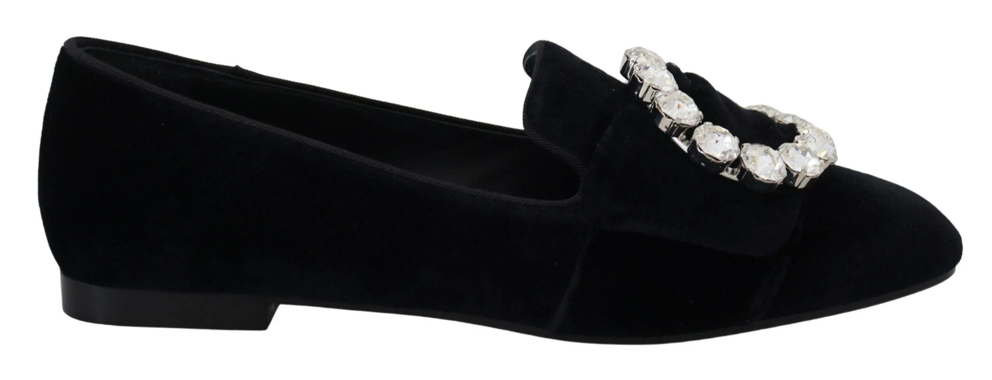 Dolce & Gabbana Chic Velvet Crystal-Embellished Loafers - Arichezz.store