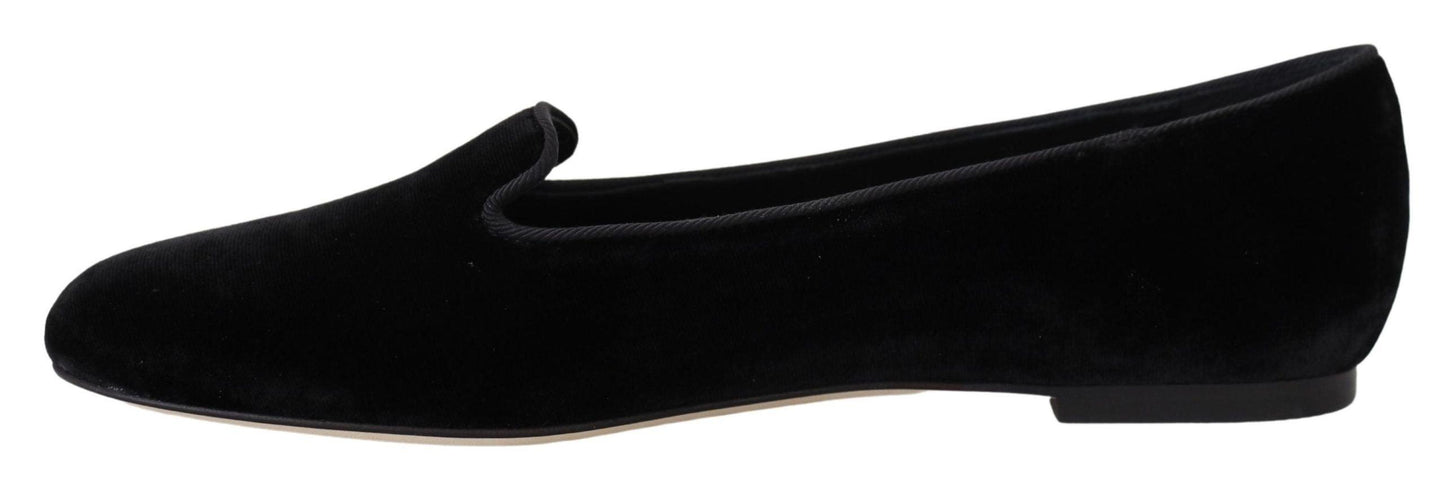 Dolce & Gabbana Elegant Black Silk-Blend Loafers - Arichezz.store