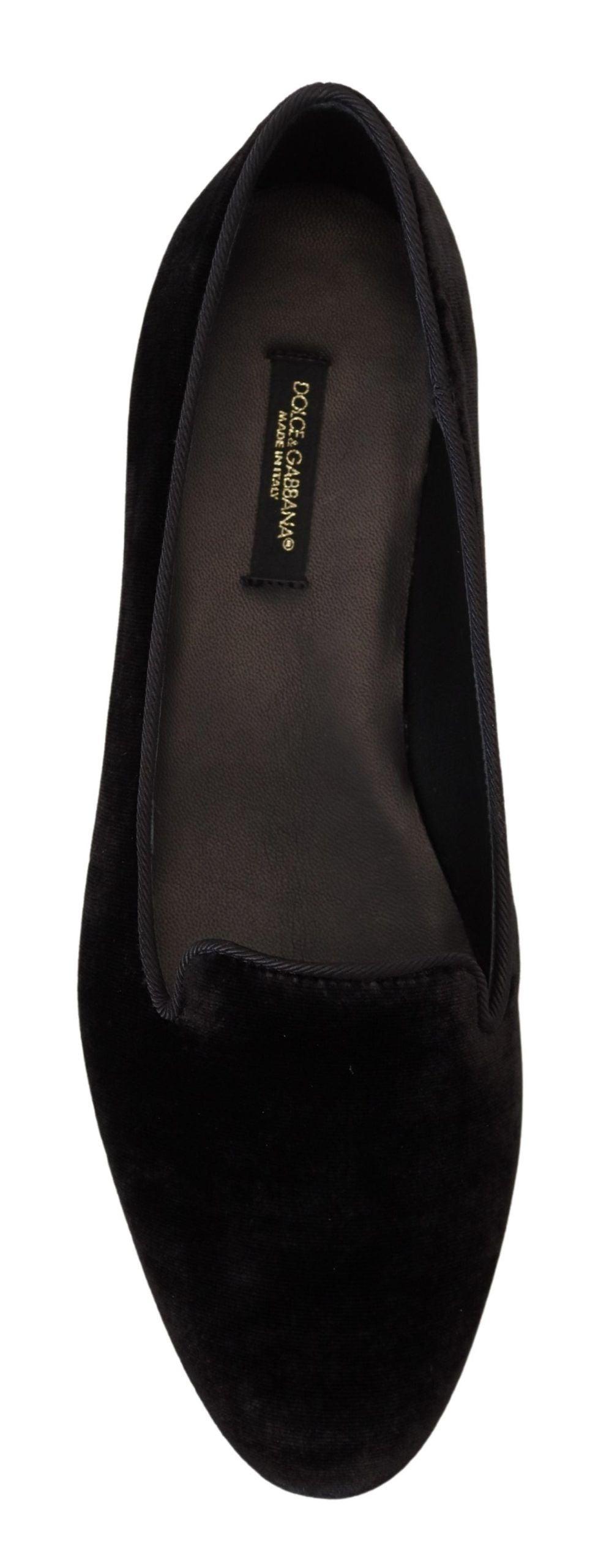 Dolce & Gabbana Elegant Black Silk-Blend Loafers - Arichezz.store