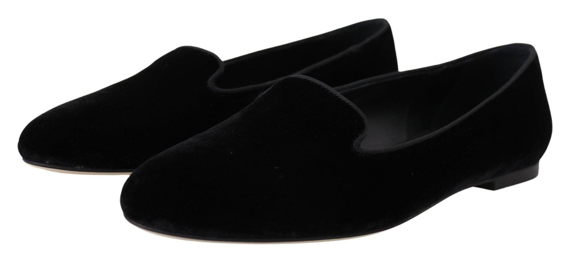 Dolce & Gabbana Elegant Black Silk-Blend Loafers - Arichezz.store