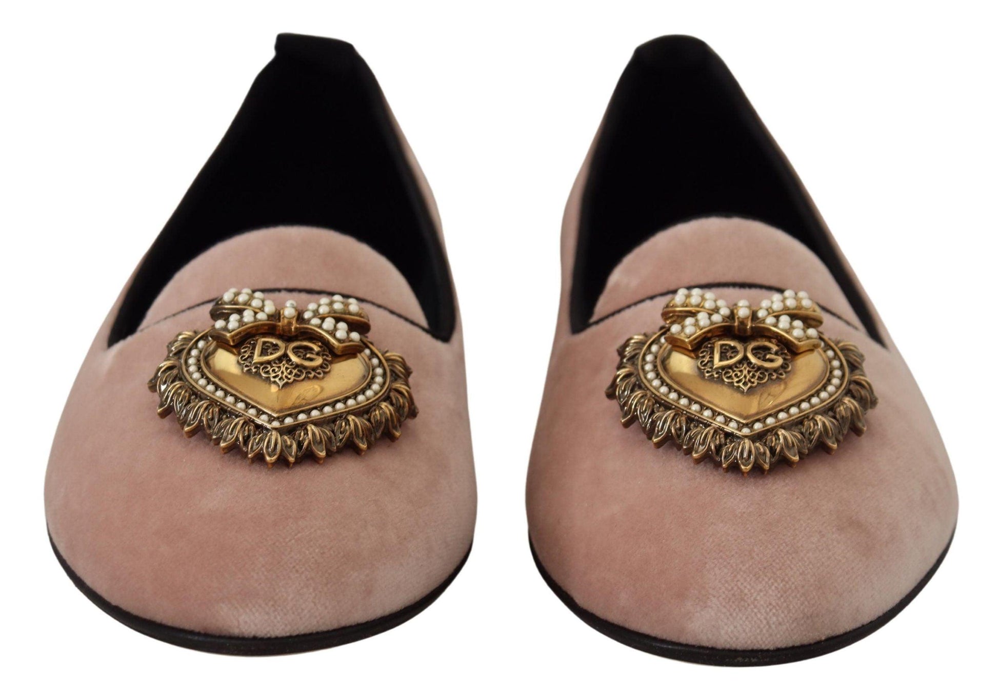 Dolce & Gabbana Elegant Pink Velvet Devotion Loafers - Arichezz.store