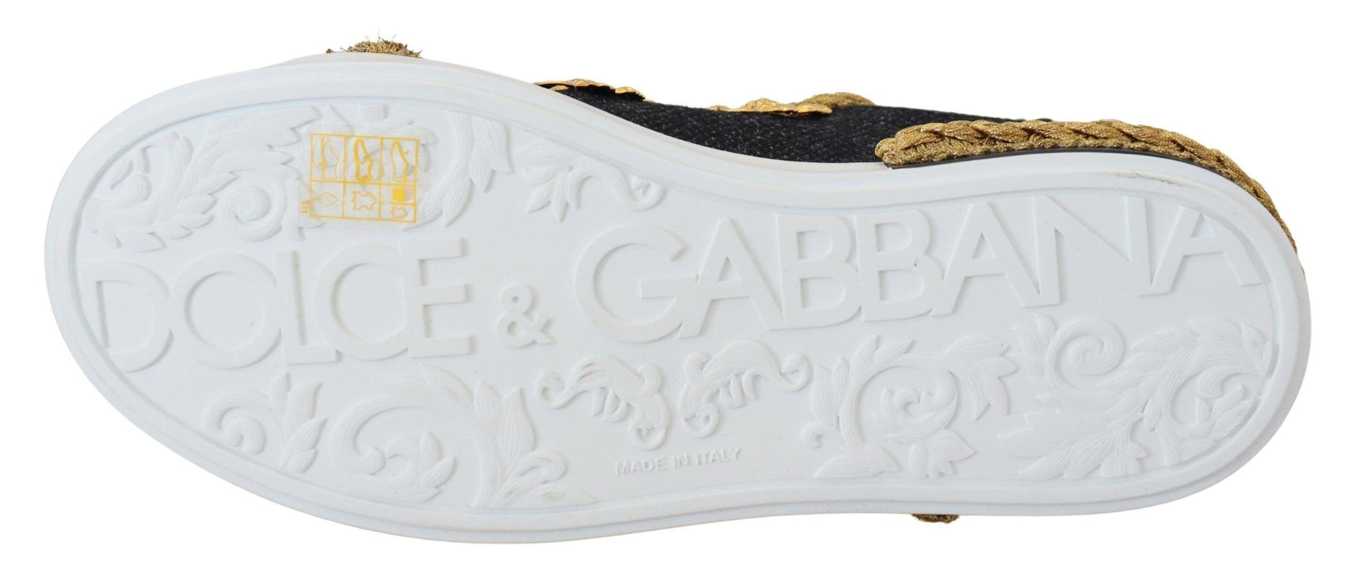 Dolce & Gabbana Elegant Portofino Leather Sneakers in Black - Arichezz.store