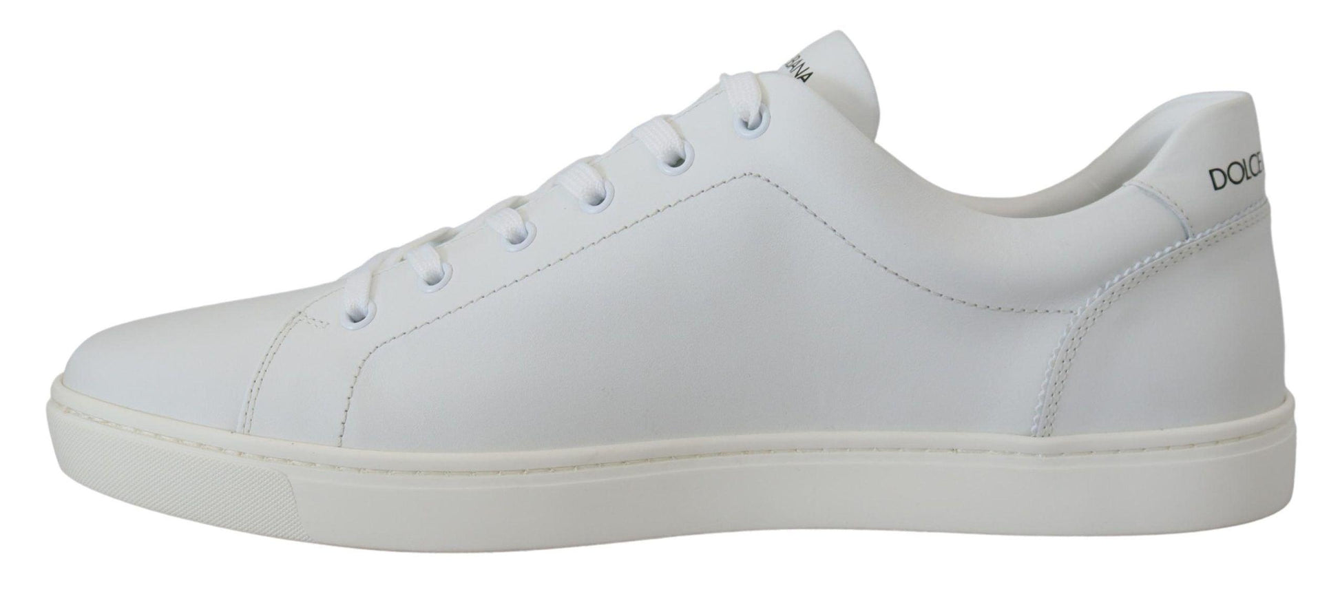 Dolce & Gabbana Elegant White Leather Men's Sneakers - Arichezz.store