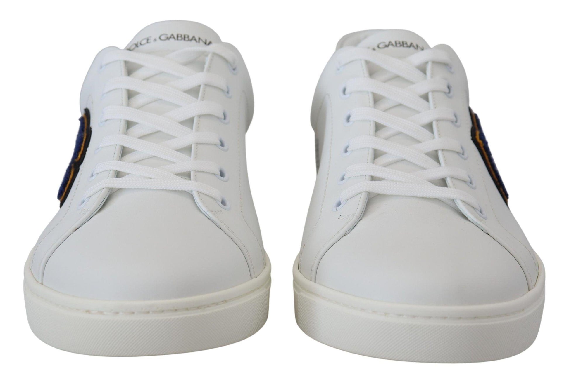 Dolce & Gabbana Elegant White Leather Men's Sneakers - Arichezz.store