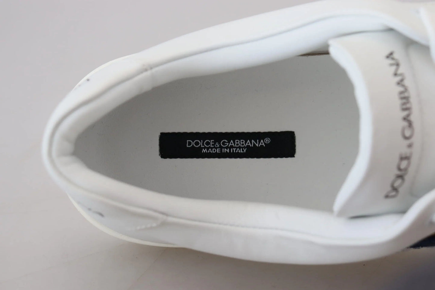 Dolce & Gabbana Elegant White Leather Men's Sneakers - Arichezz.store