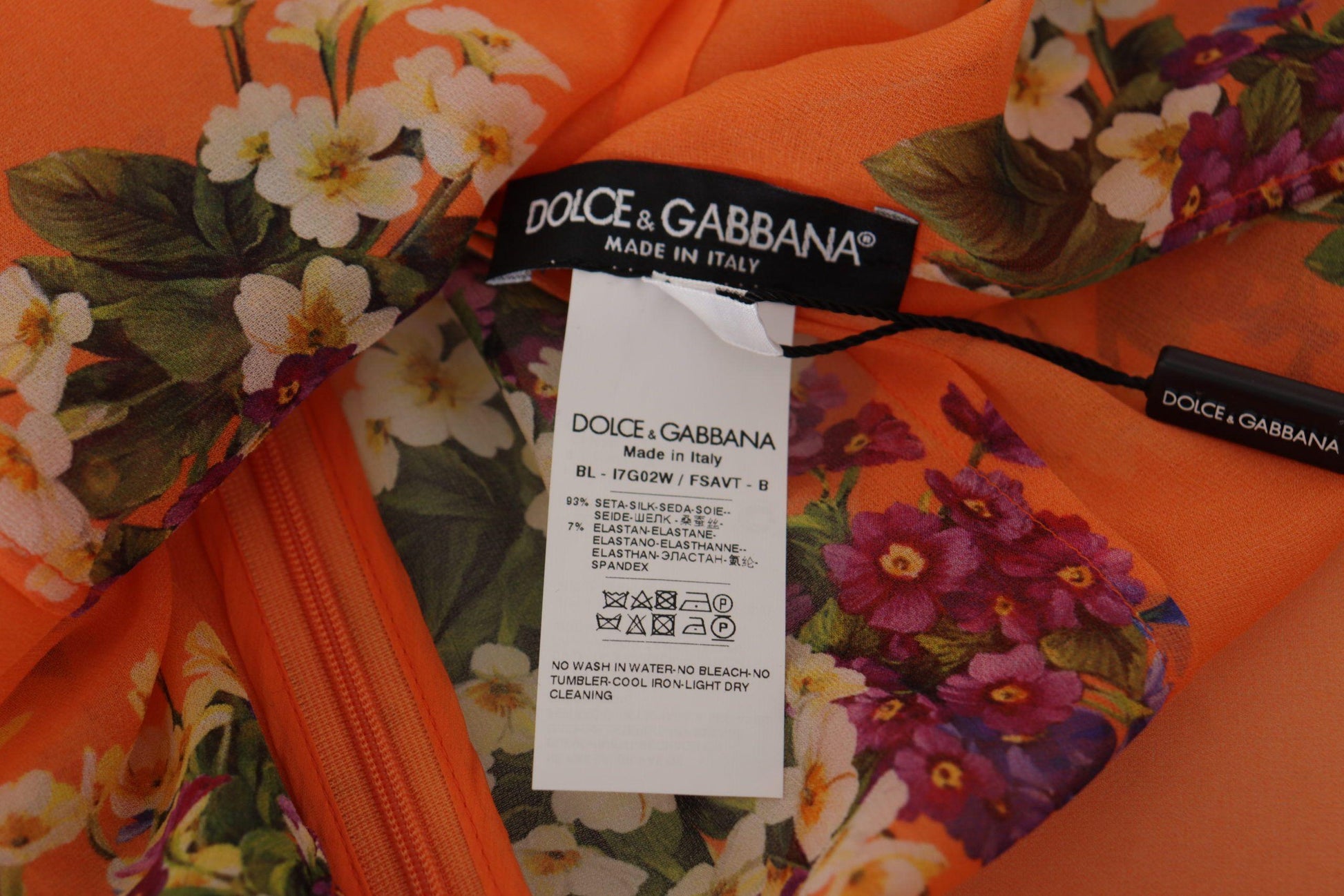 Dolce & Gabbana Elegant Floral Silk Blouse with Back Zipper - Arichezz.store