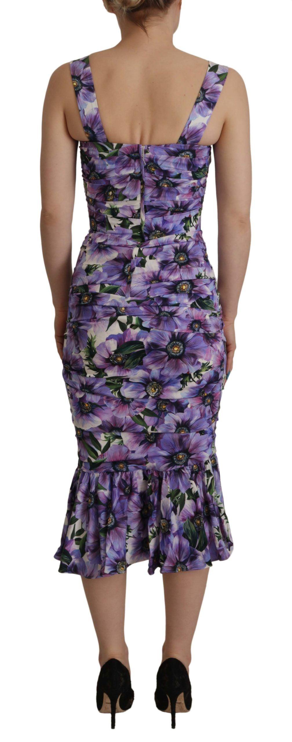 Dolce & Gabbana Floral Elegance Midi Sheath Dress - Arichezz.store