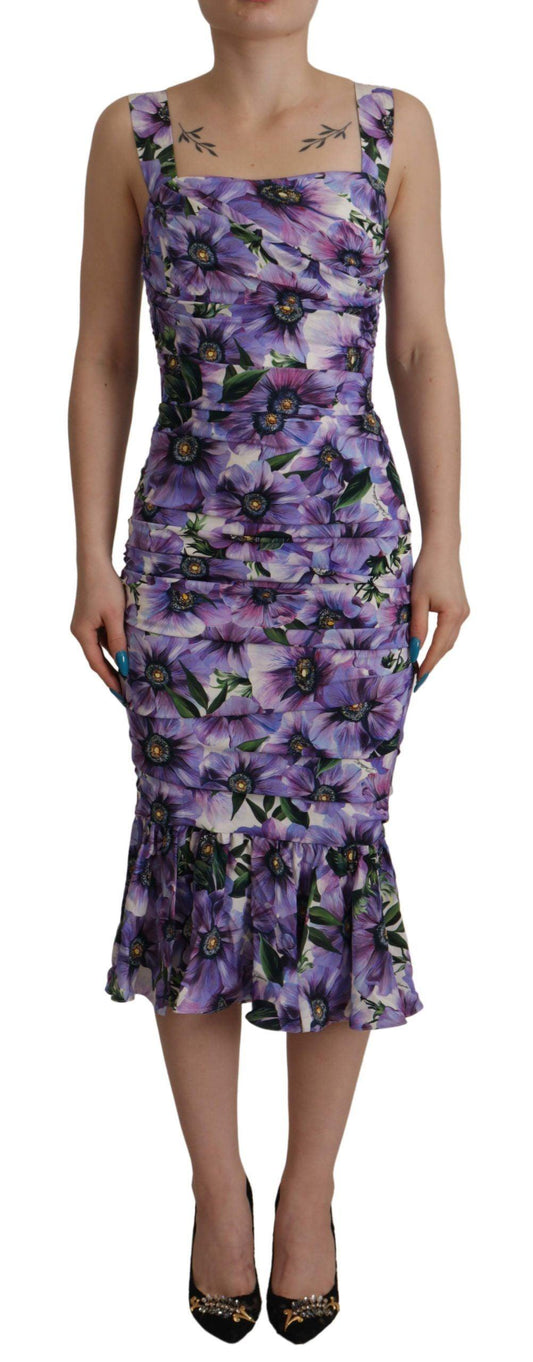 Dolce & Gabbana Floral Elegance Midi Sheath Dress - Arichezz.store