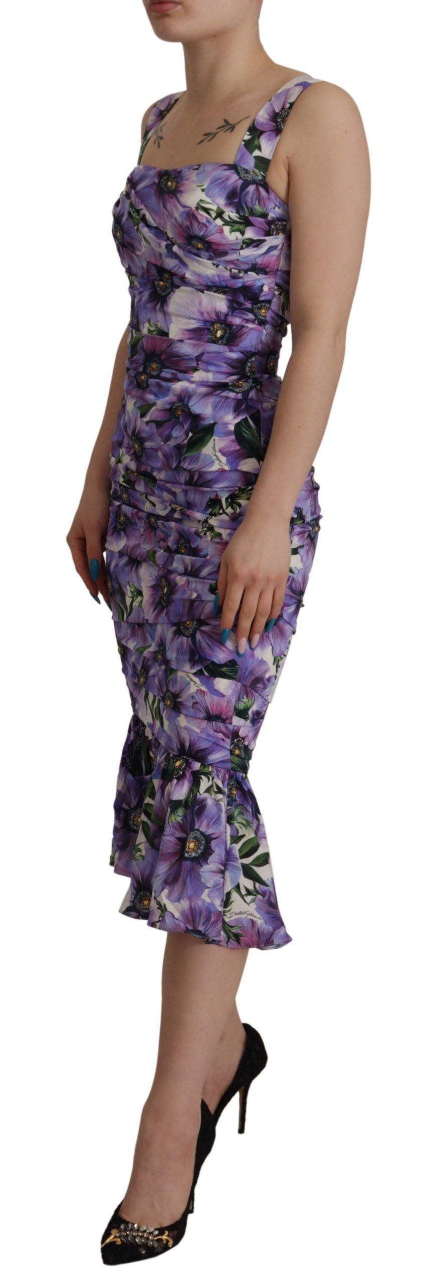 Dolce & Gabbana Floral Elegance Midi Sheath Dress - Arichezz.store