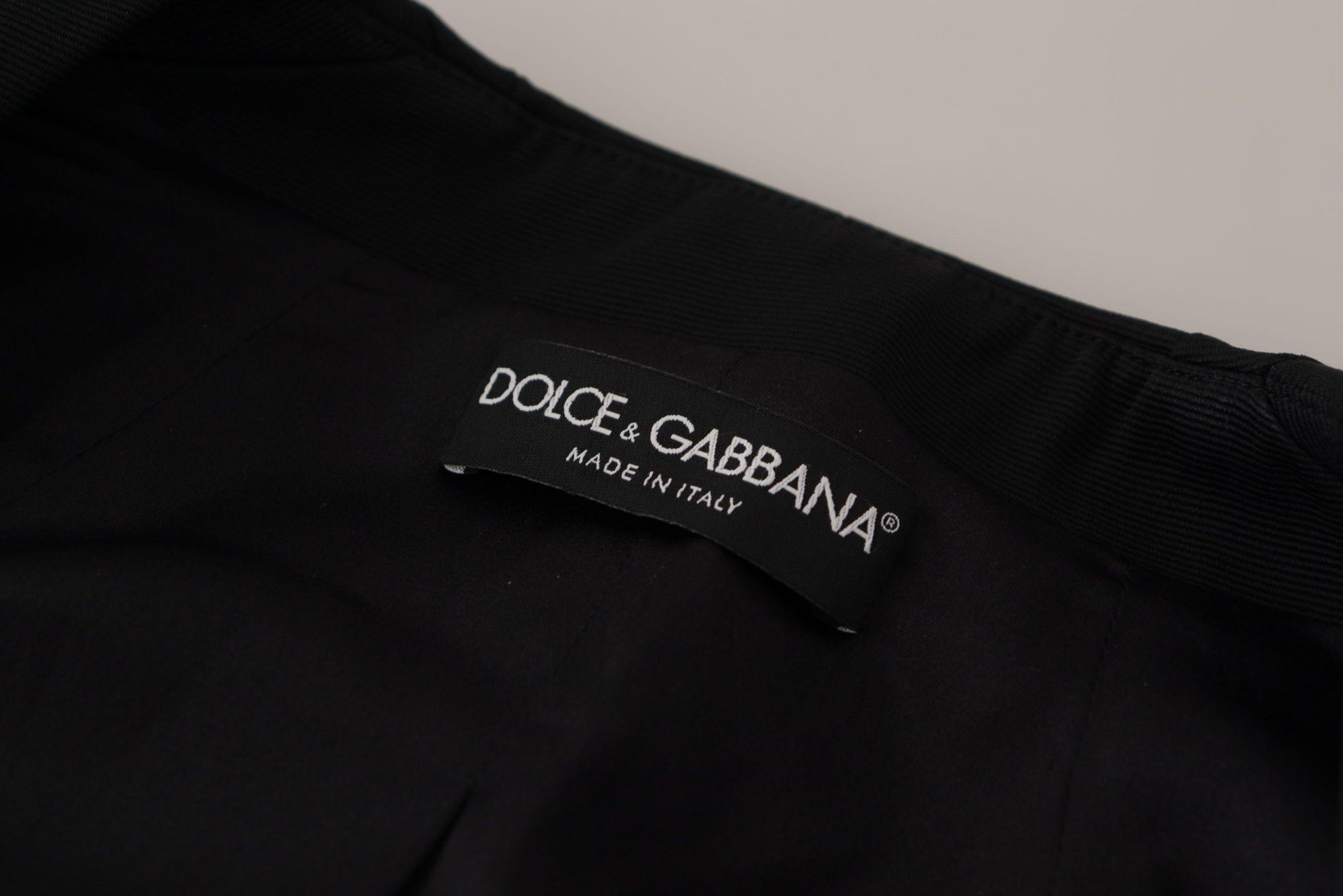 Dolce & Gabbana Black Snap Jacket with Silk Lining - Arichezz.store