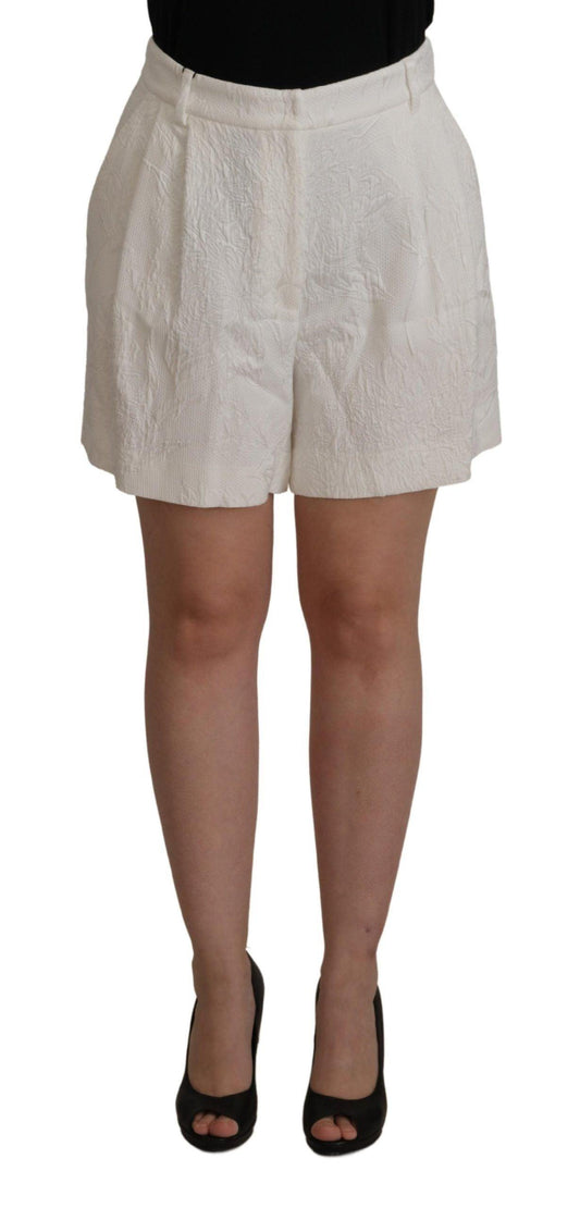 Dolce & Gabbana Elegant High Waist White Culotte Shorts - Arichezz.store