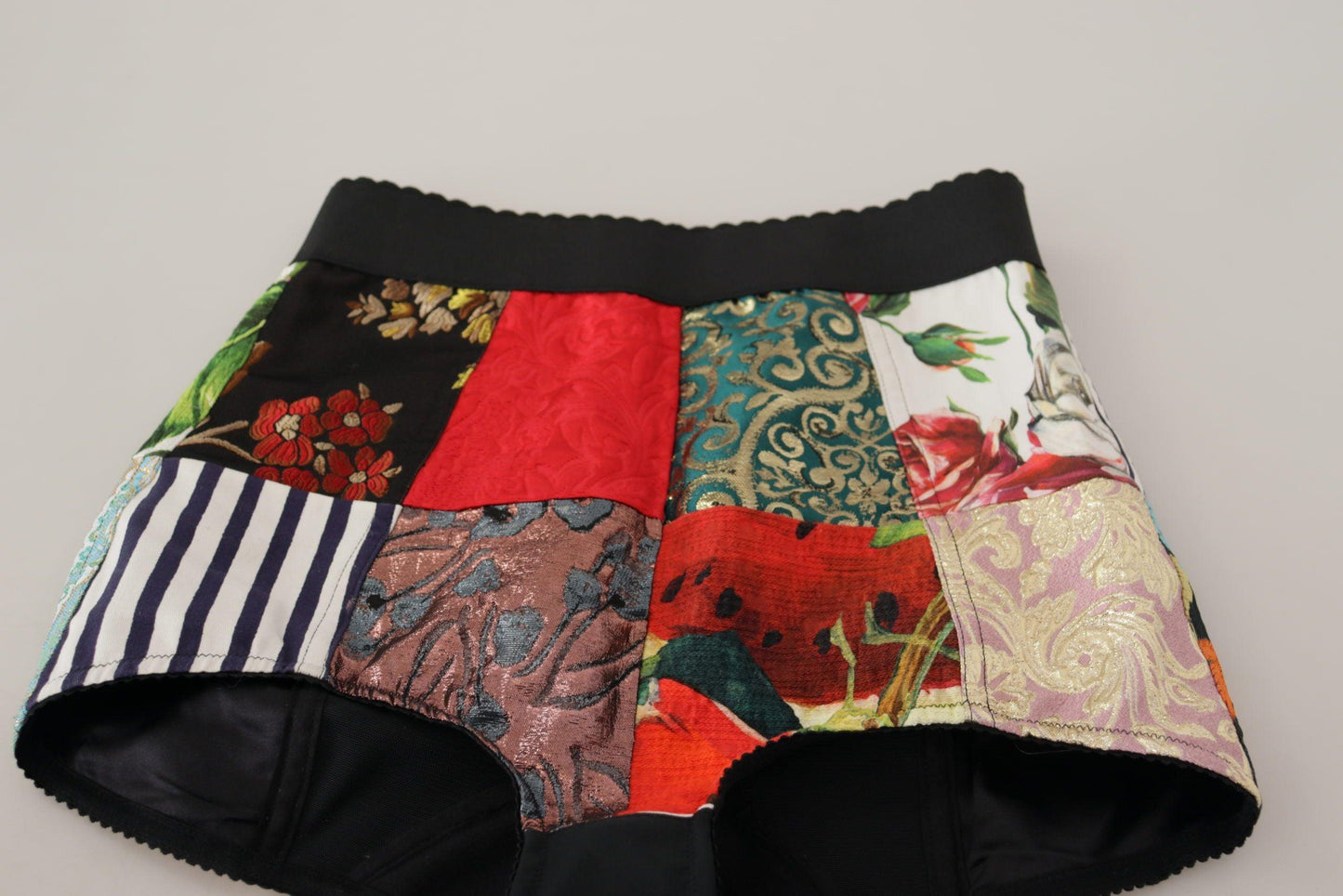 Dolce & Gabbana Multicolor Patchwork High Waist Hot Pants - Arichezz.store