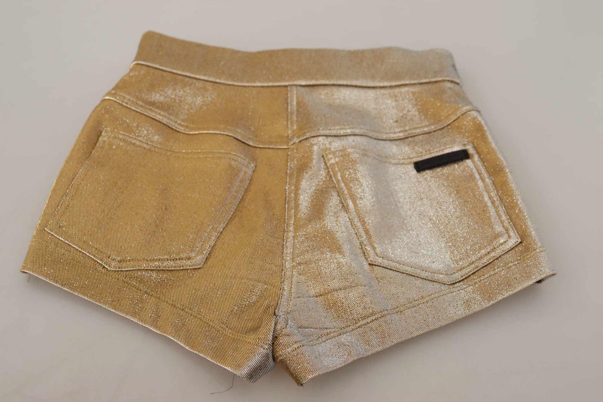 Dolce & Gabbana Gold High Waist Hot Pants Shorts - Arichezz.store