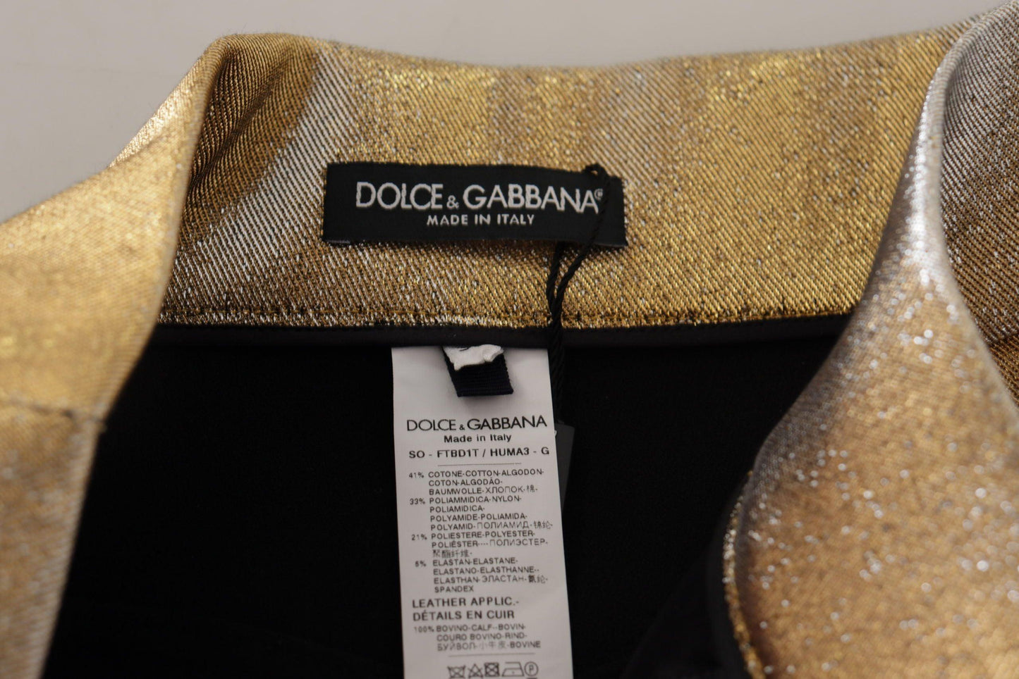 Dolce & Gabbana Gold High Waist Hot Pants Shorts - Arichezz.store