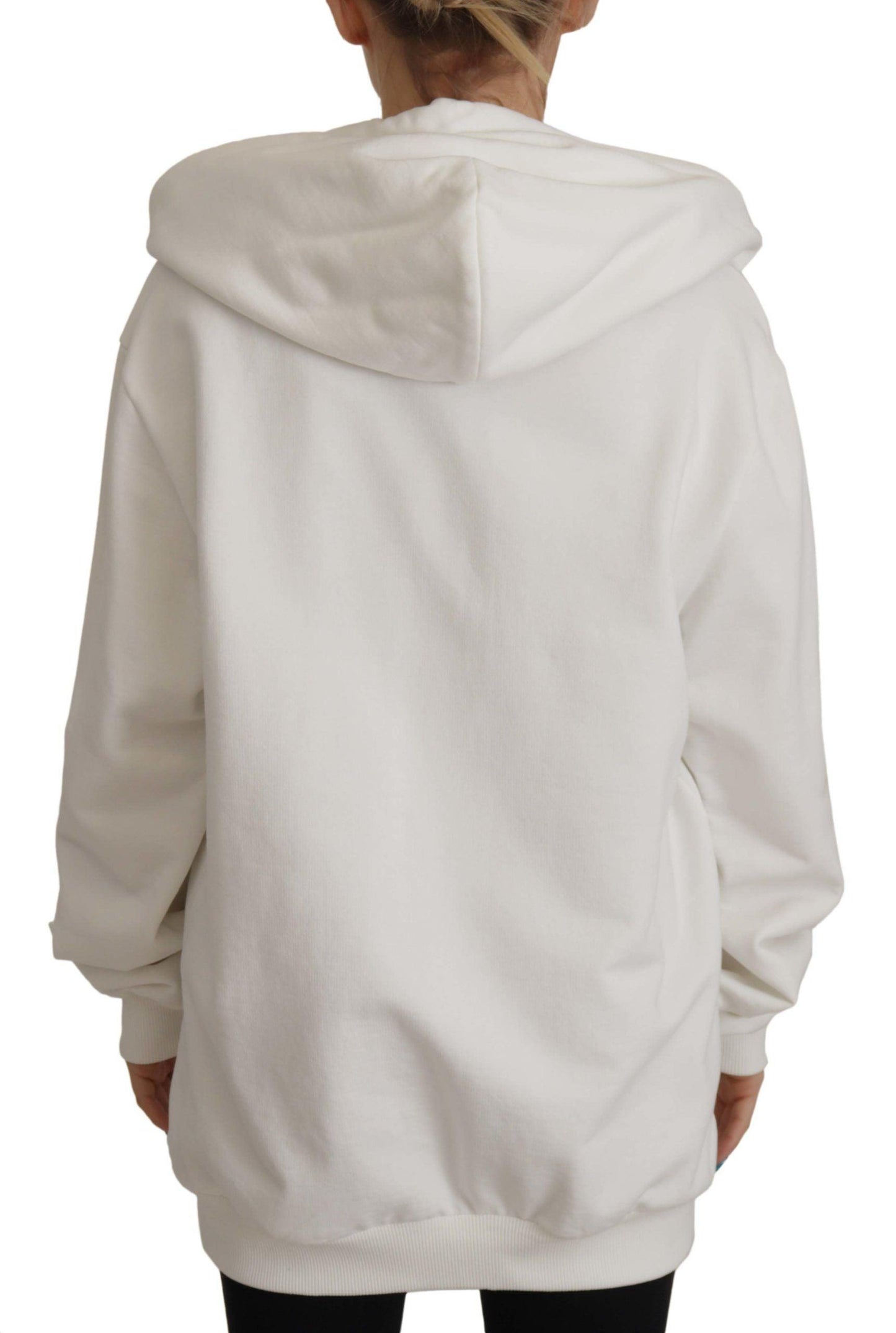 Dolce & Gabbana Chic White Hooded Pullover Sweater - Arichezz.store