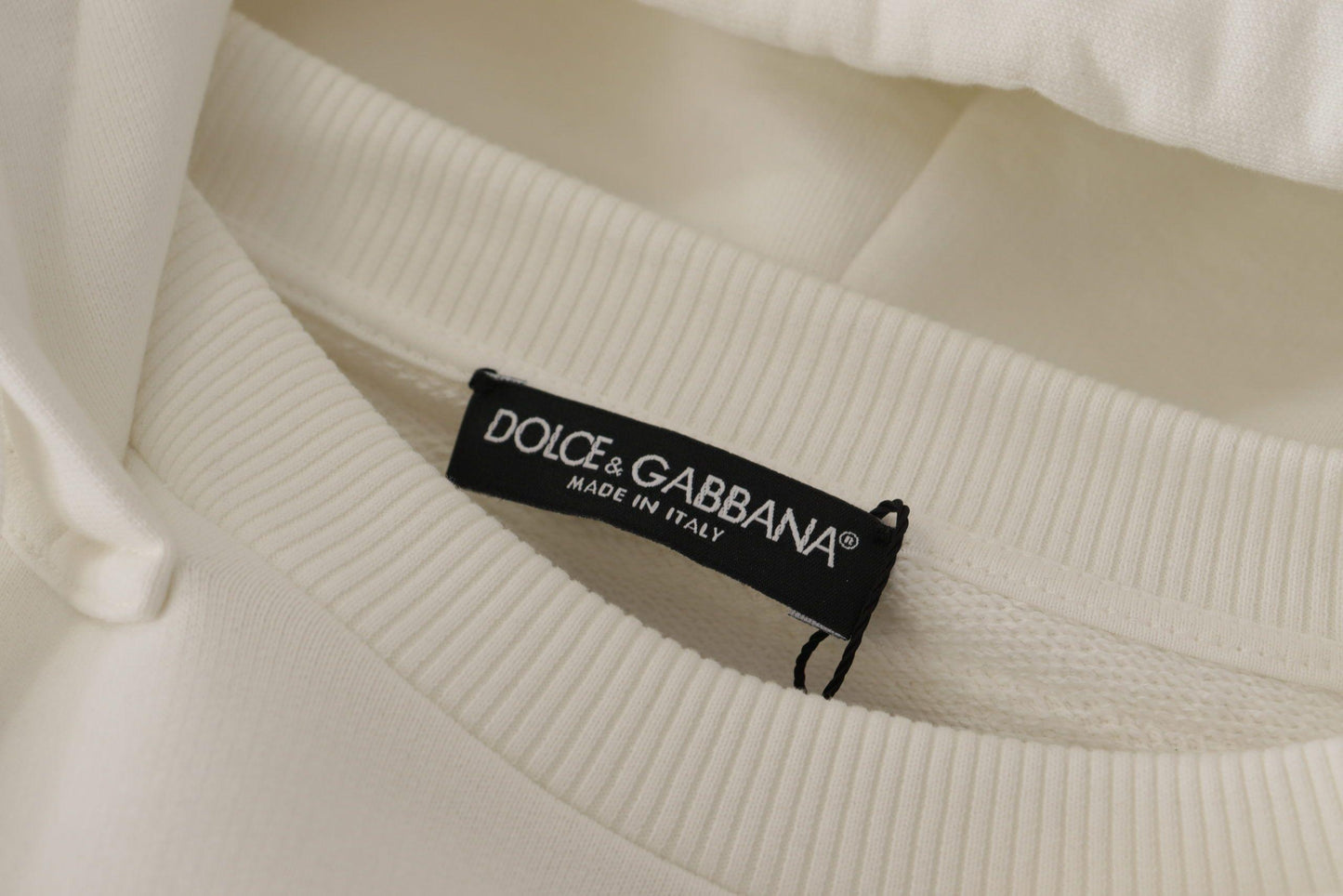 Dolce & Gabbana Chic White Hooded Pullover Sweater - Arichezz.store