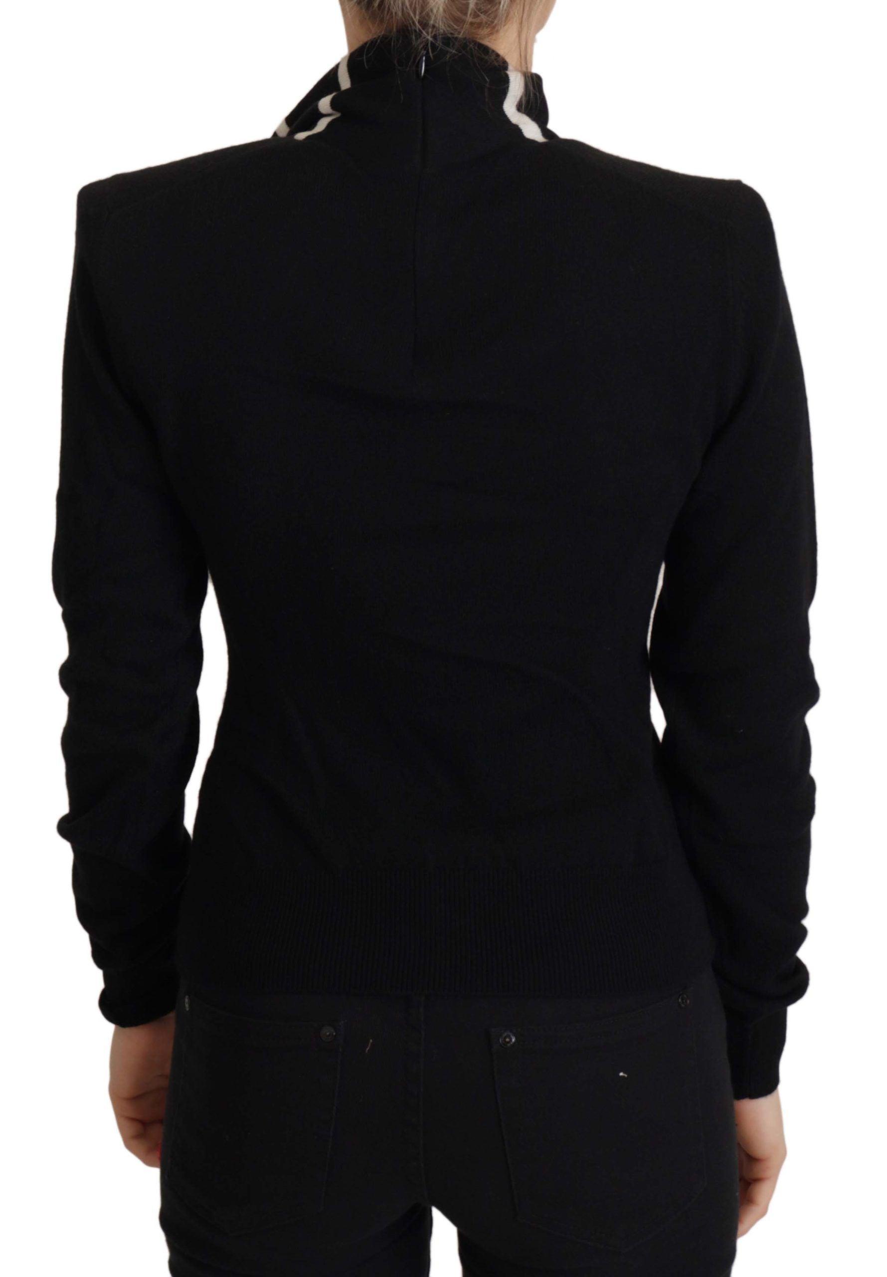 Dolce & Gabbana Elegant Black Cashmere Turtleneck Sweater - Arichezz.store