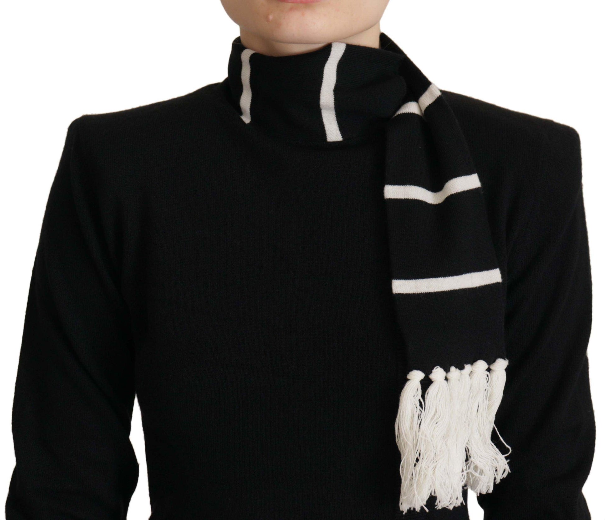 Dolce & Gabbana Elegant Black Cashmere Turtleneck Sweater - Arichezz.store